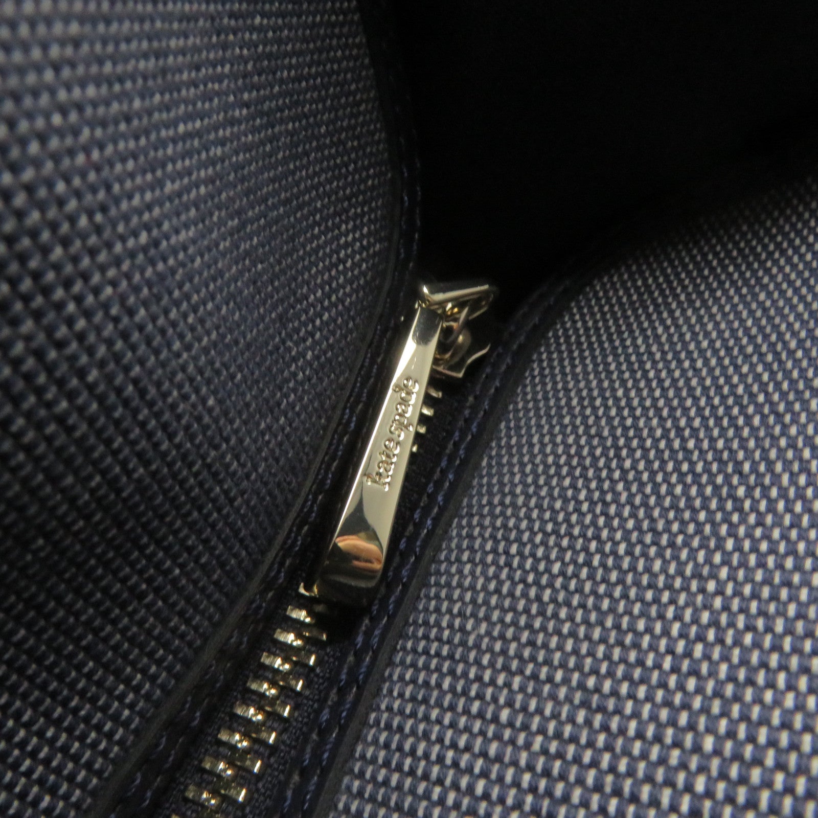 Kate Spade 帆布Market Stripe Tote肩背袋蓝色