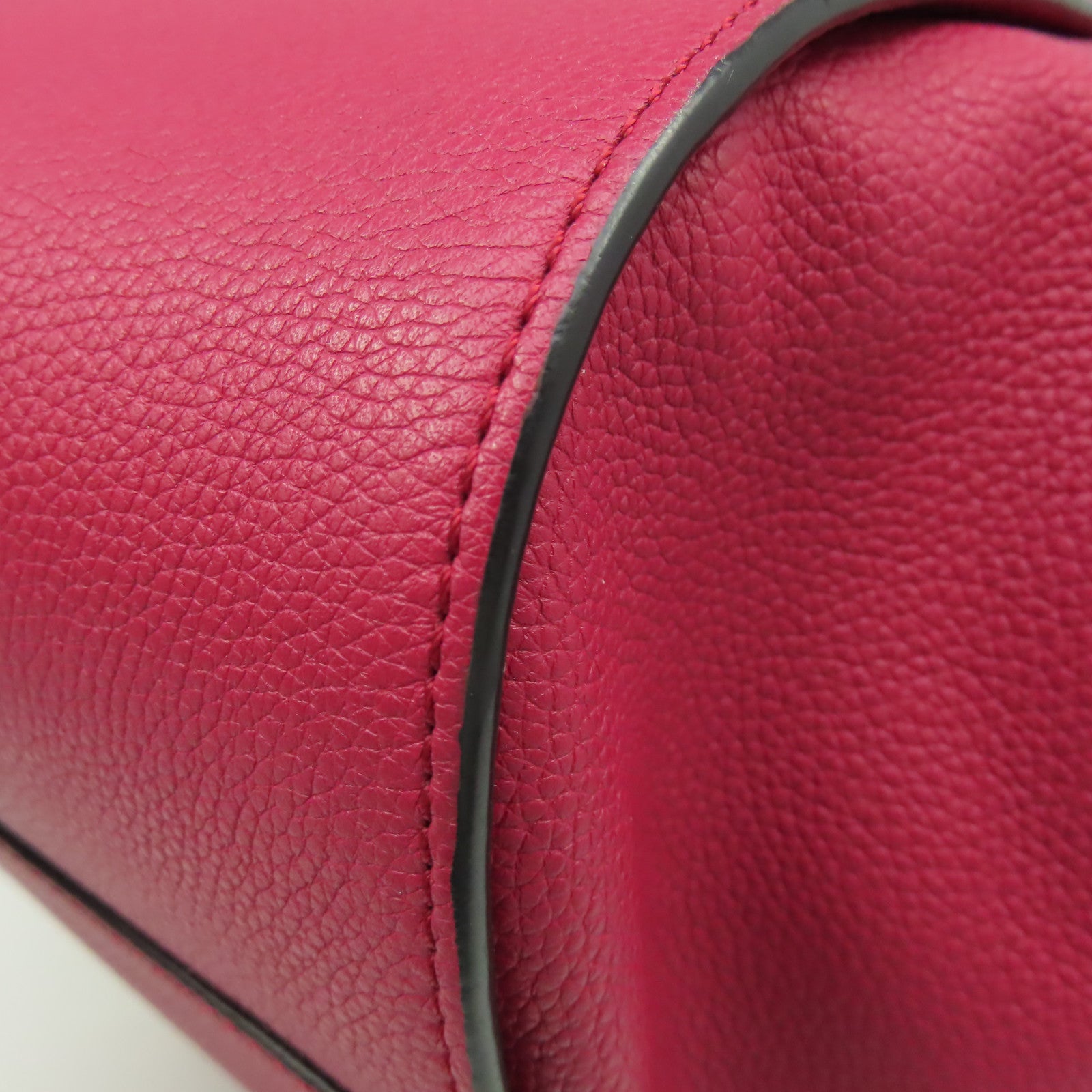 LOEWE 【激減優惠】牛皮皮革Hammock Large 2Way Shoulder Bag銀扣手挽肩背兩用袋酒紅色