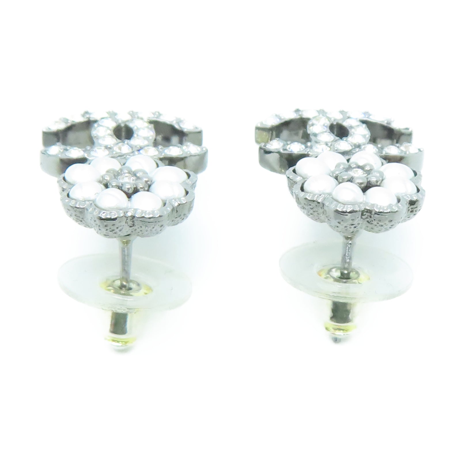CHANEL 金属Earrings耳环银色
