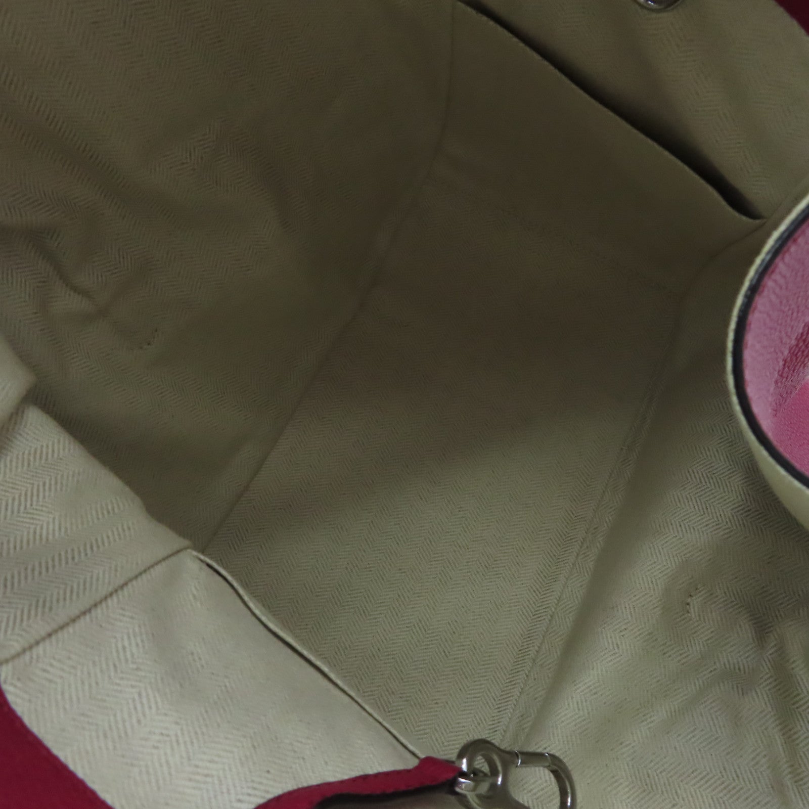 LOEWE 【激減優惠】牛皮皮革Hammock Large 2Way Shoulder Bag銀扣手挽肩背兩用袋酒紅色