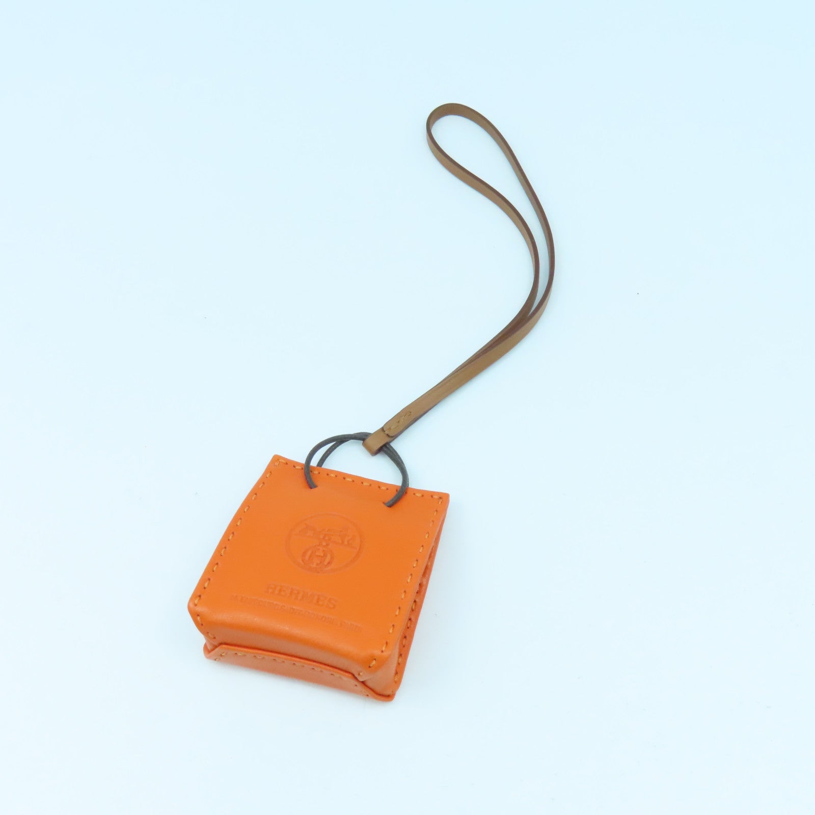 HERMES 【激減優惠】Milo皮革/Swift皮革Orange Bag Charm掛飾橙色