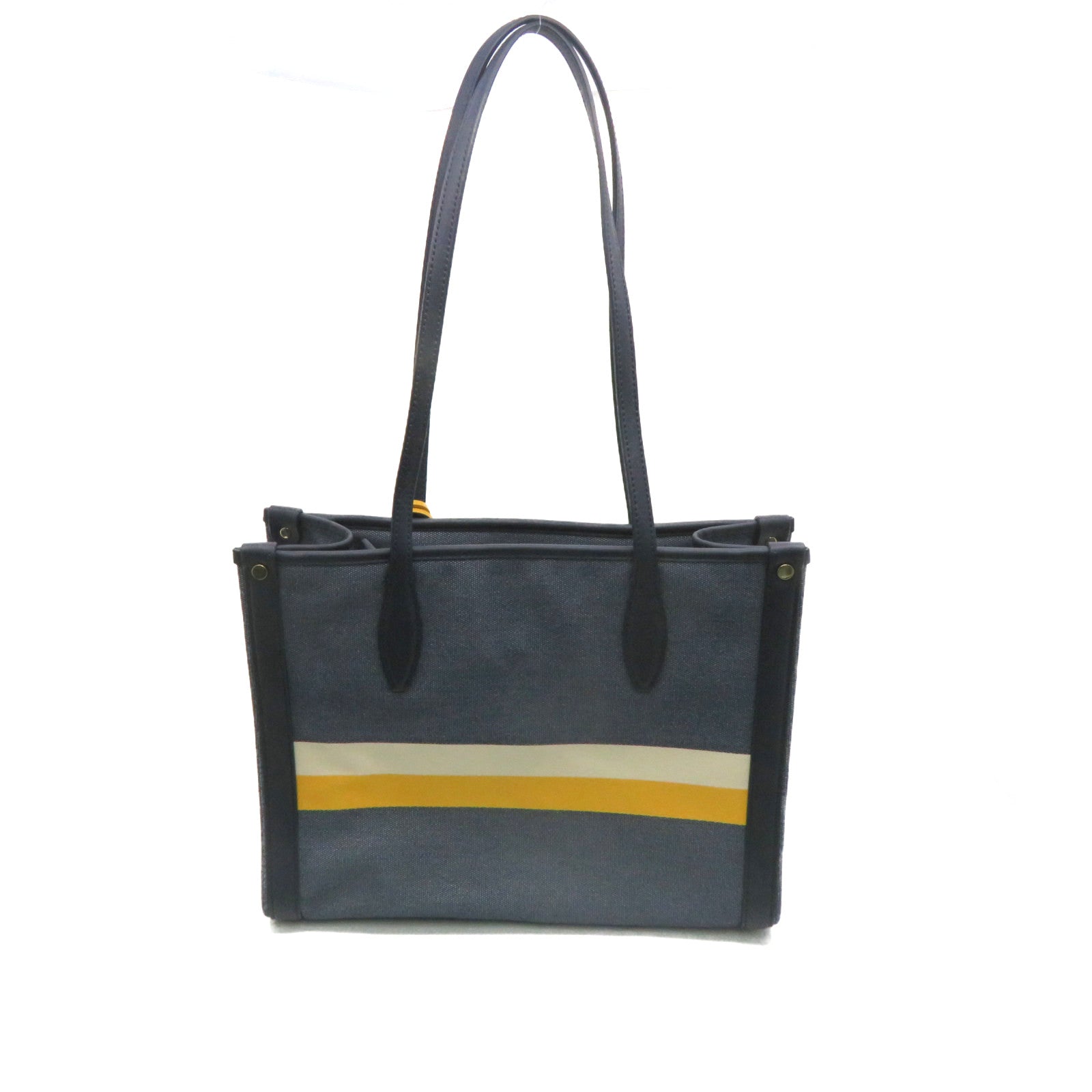 Kate Spade 帆布Market Stripe Tote肩背袋蓝色