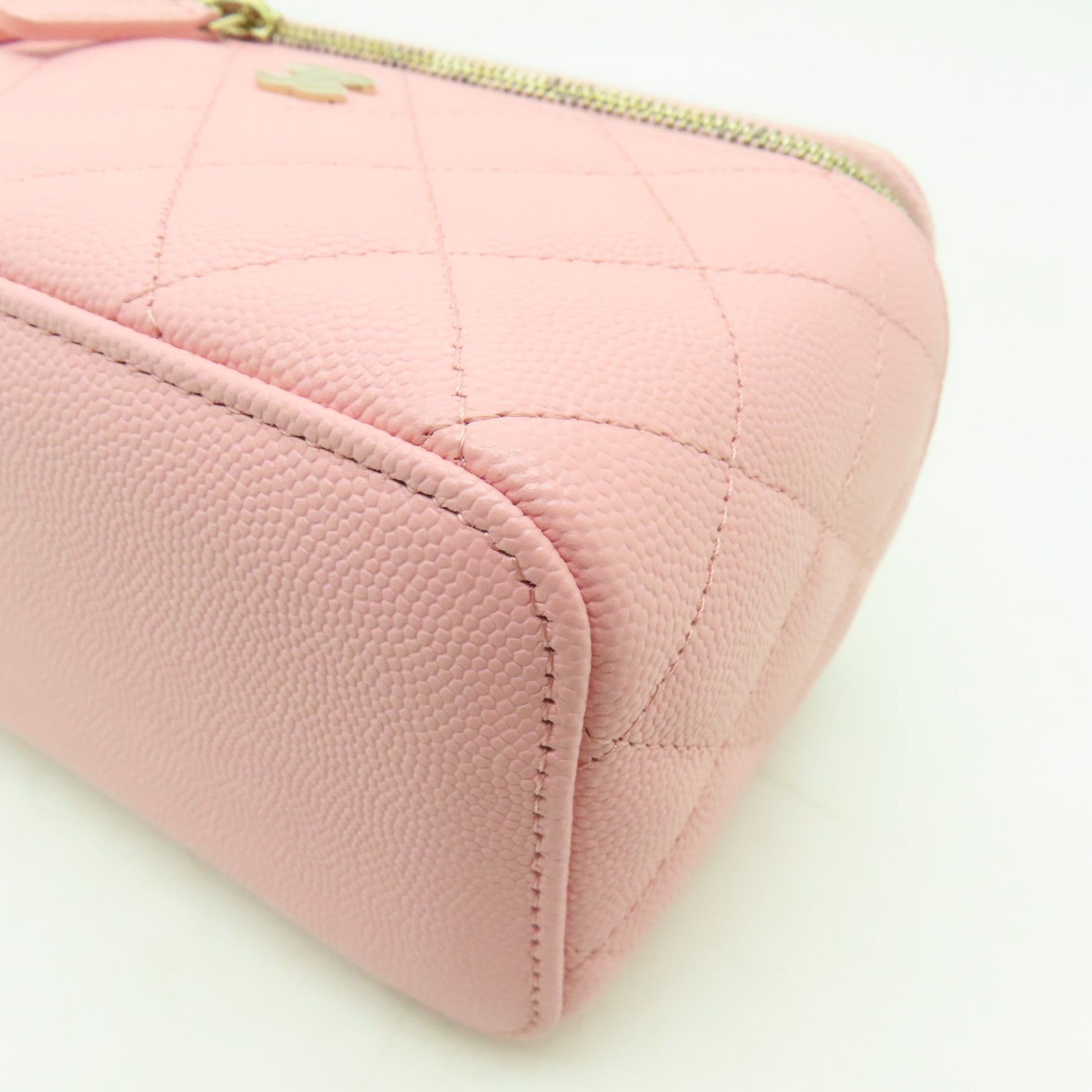 CHANEL 【激減優惠】菱格Caviar皮革Chain Shoulder Bag金扣鏈帶肩背袋粉紅色