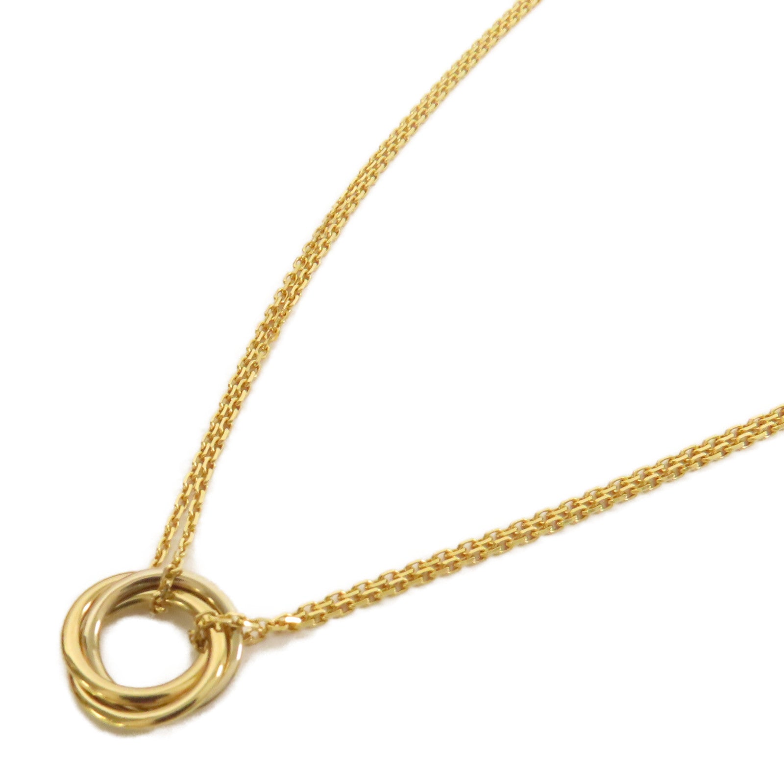 CARTIER 18K黃金Mini Trinity Necklace項鍊金色