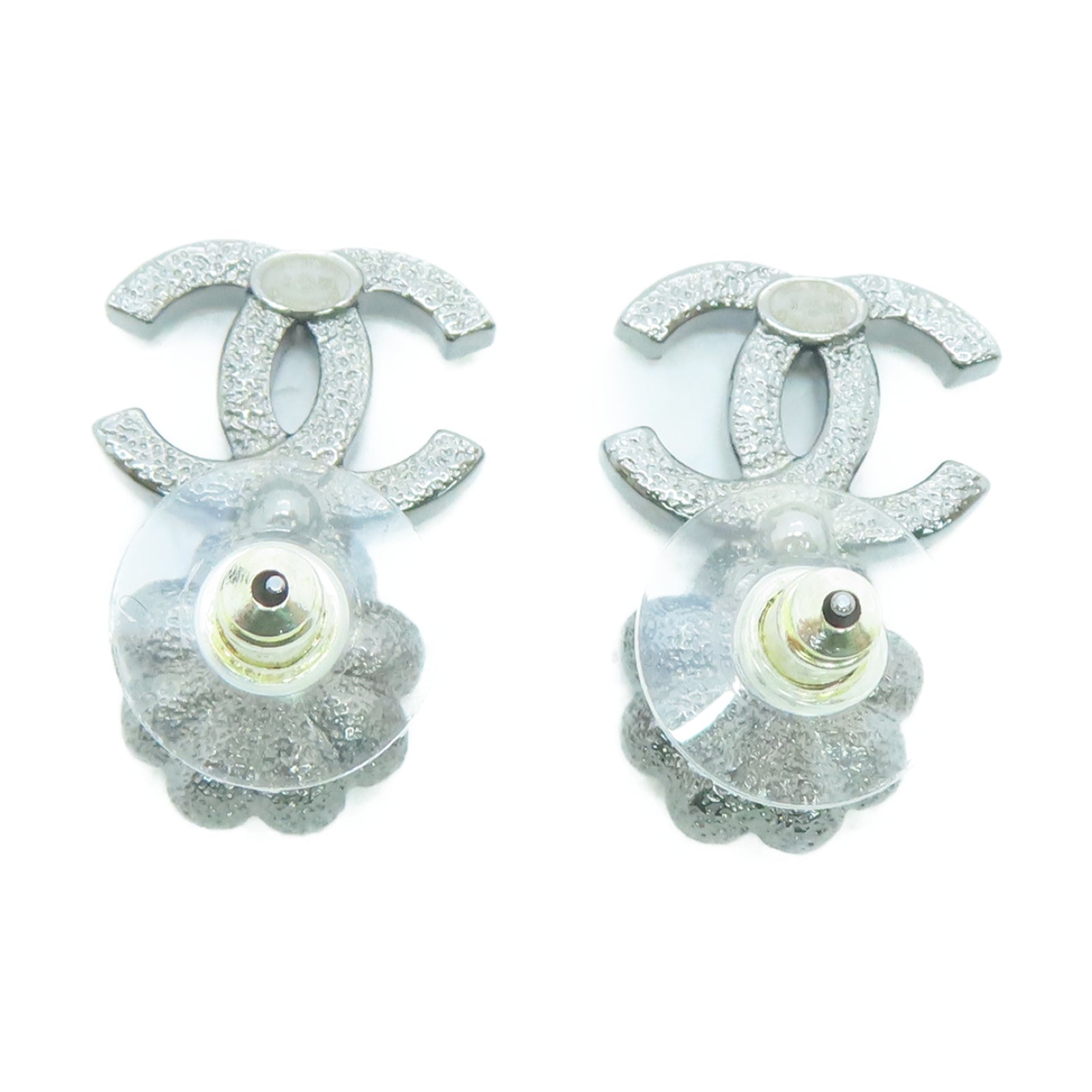 CHANEL 金属Earrings耳环银色