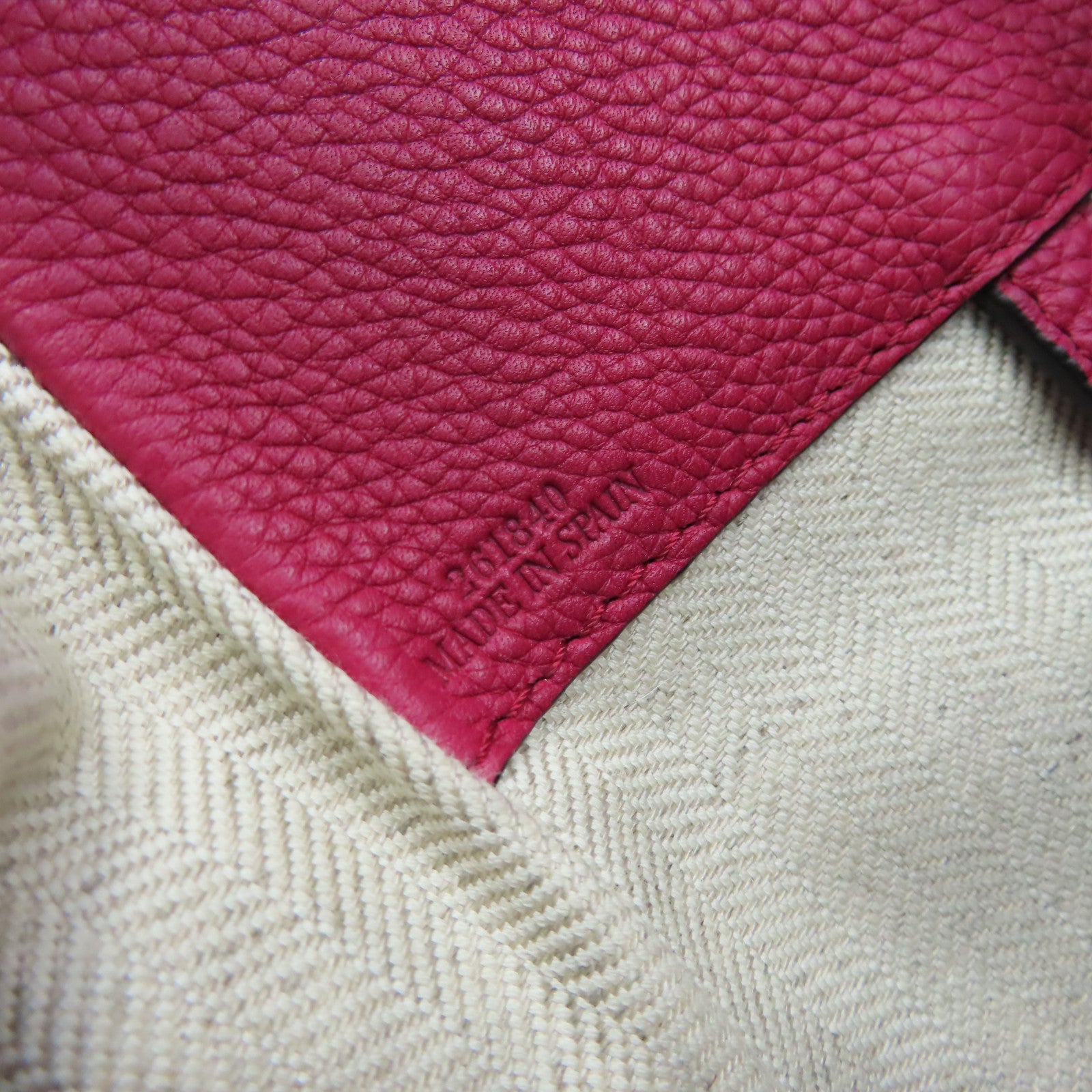 LOEWE 【激減優惠】牛皮皮革Hammock Large 2Way Shoulder Bag銀扣手挽肩背兩用袋酒紅色