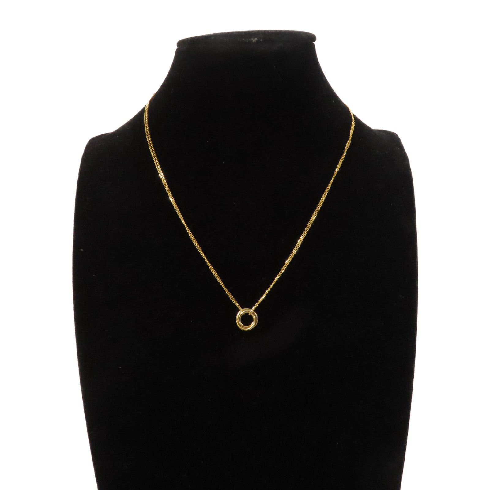 CARTIER 18K黃金Mini Trinity Necklace項鍊金色