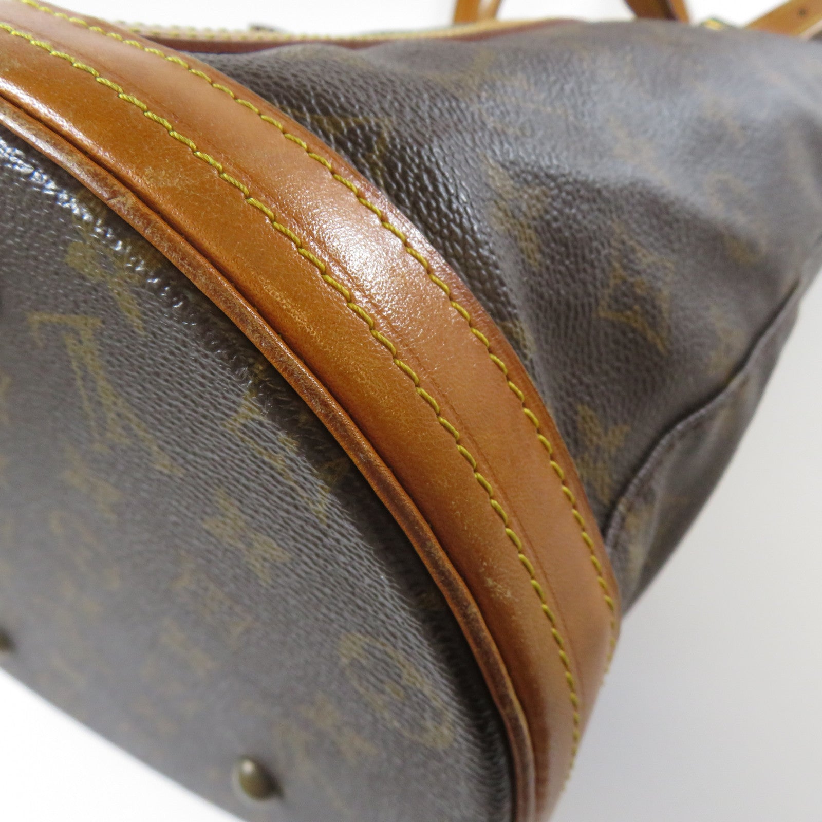 LOUIS VUITTON Monogram Bucket GM金扣手挽袋啡色