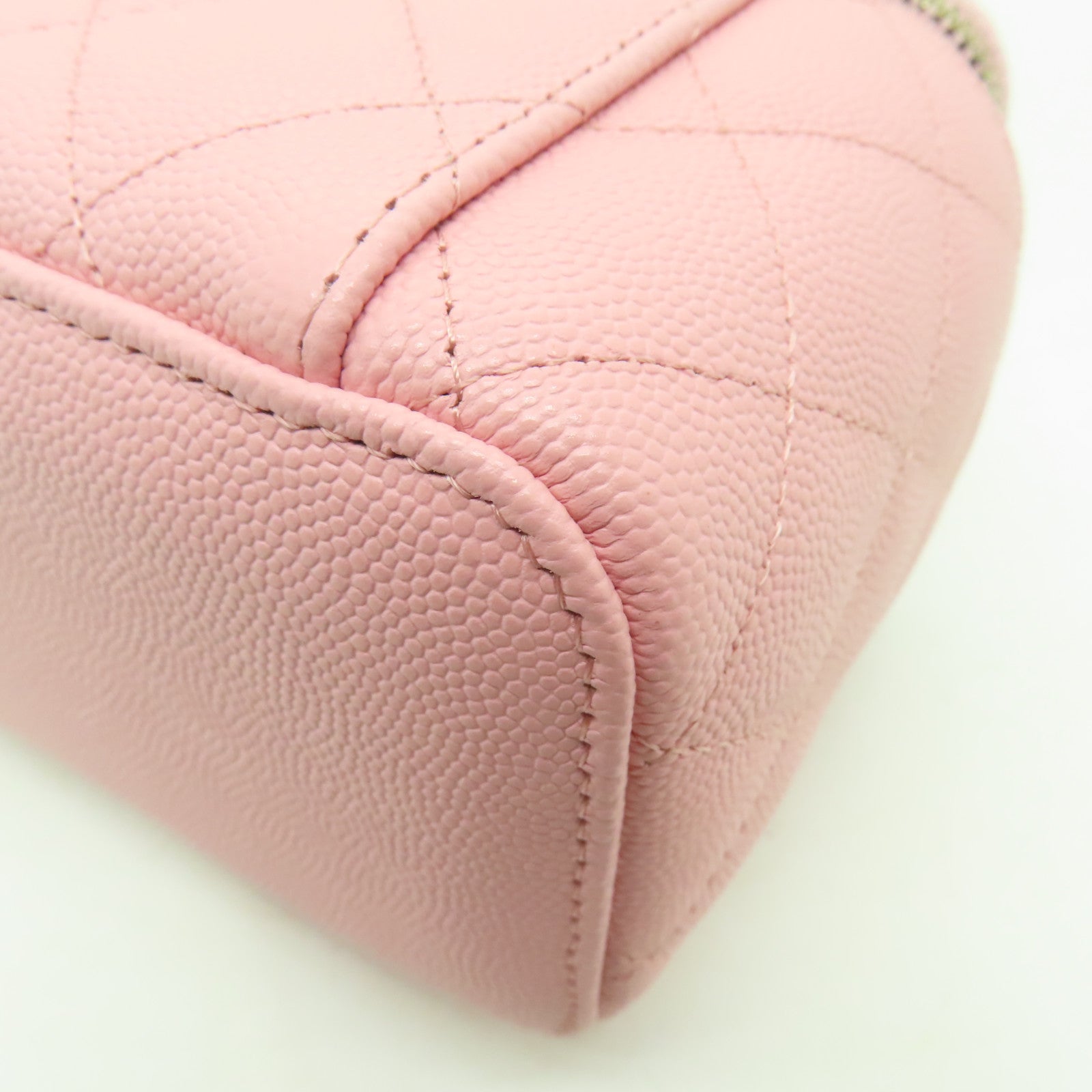 CHANEL 【激減優惠】菱格Caviar皮革Chain Shoulder Bag金扣鏈帶肩背袋粉紅色