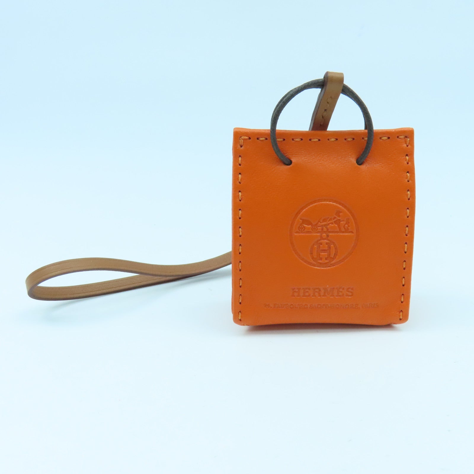 HERMES 【激減優惠】Milo皮革/Swift皮革Orange Bag Charm掛飾橙色