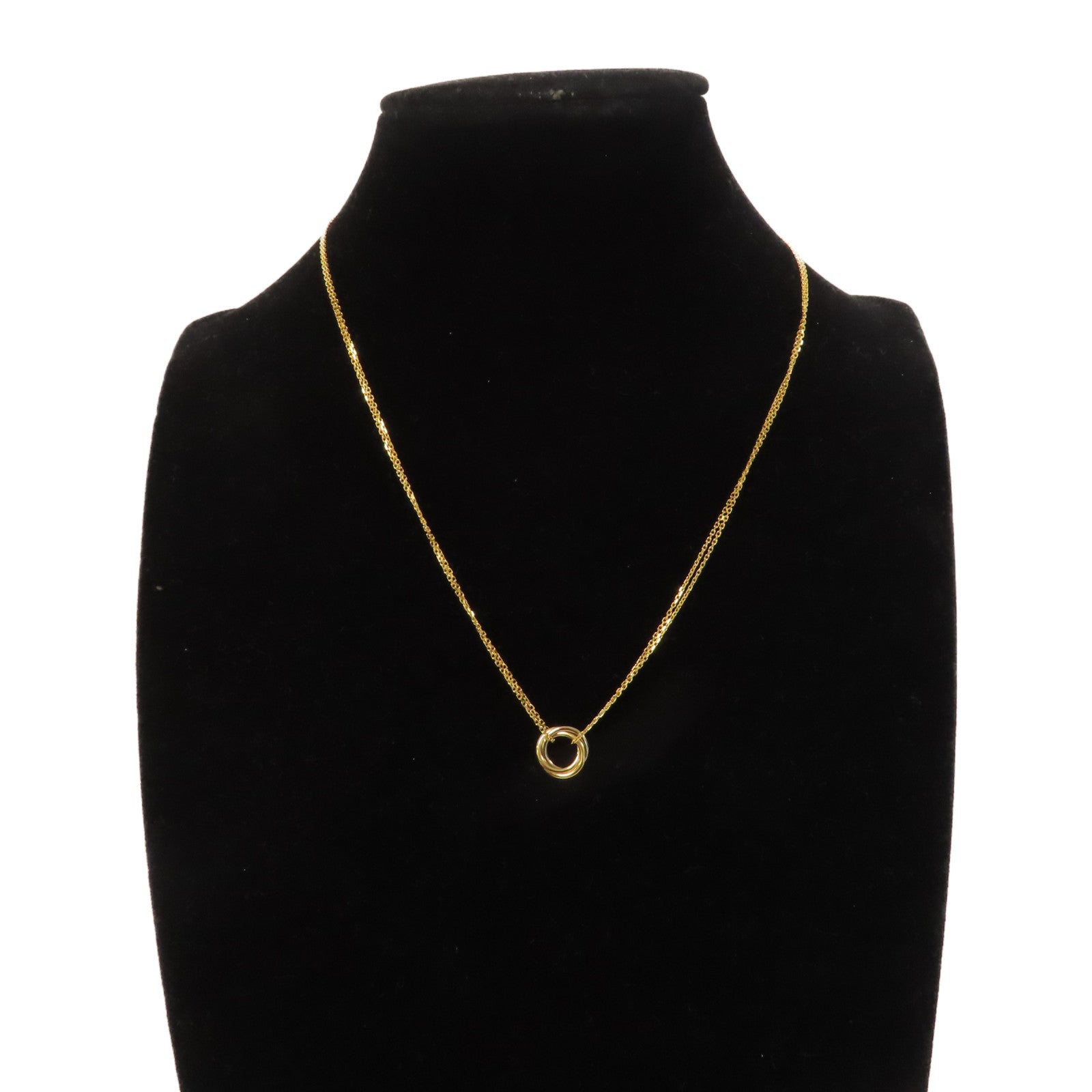 CARTIER 18K黃金Mini Trinity Necklace項鍊金色