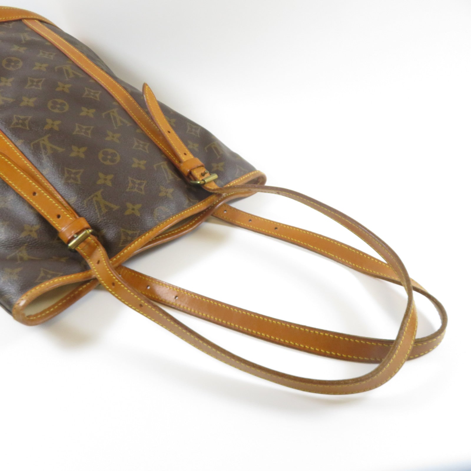 LOUIS VUITTON Monogram Bucket GM金扣手挽袋啡色