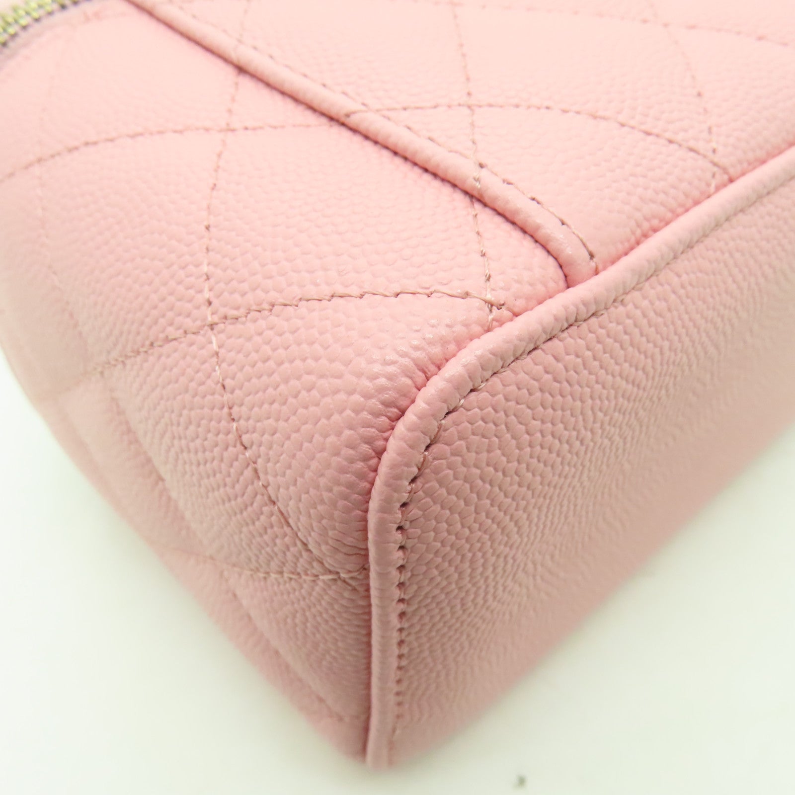 CHANEL 【激減優惠】菱格Caviar皮革Chain Shoulder Bag金扣鏈帶肩背袋粉紅色