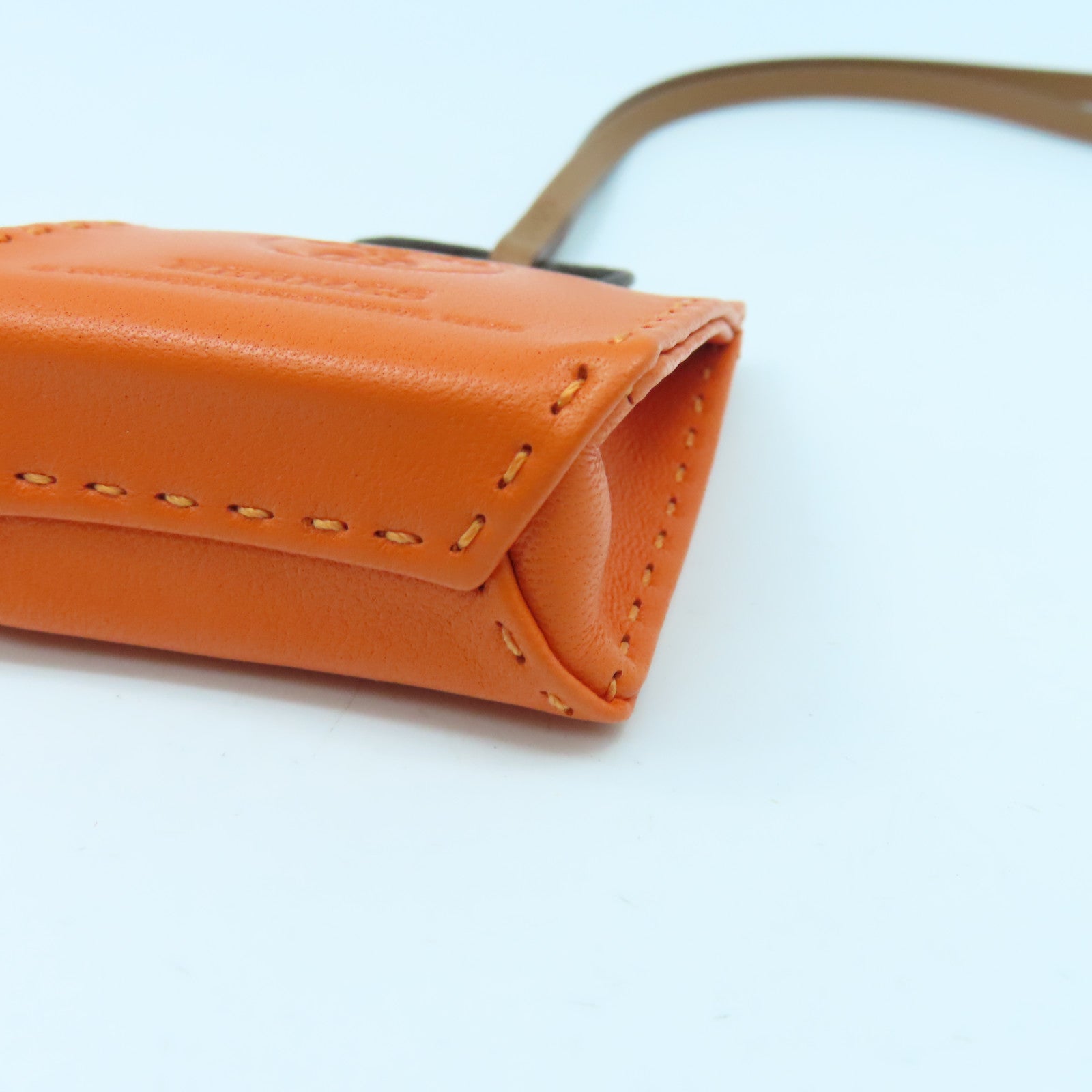 HERMES 【激減優惠】Milo皮革/Swift皮革Orange Bag Charm掛飾橙色
