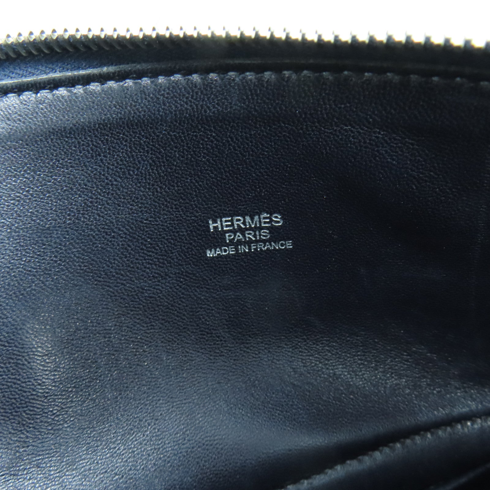 HERMES Clemence皮革Bolide 31銀扣手挽肩背兩用袋Blue indigo