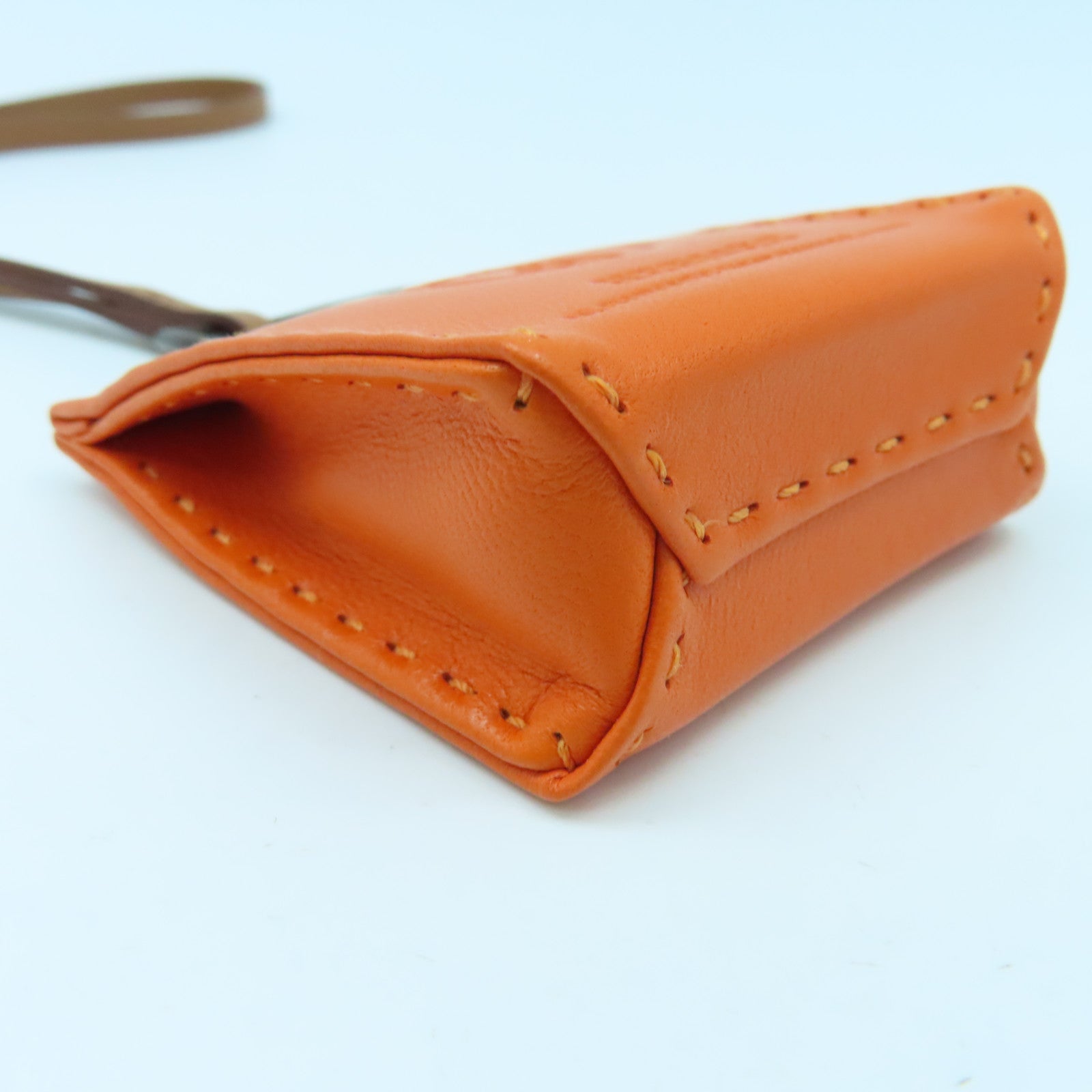 HERMES 【激減優惠】Milo皮革/Swift皮革Orange Bag Charm掛飾橙色