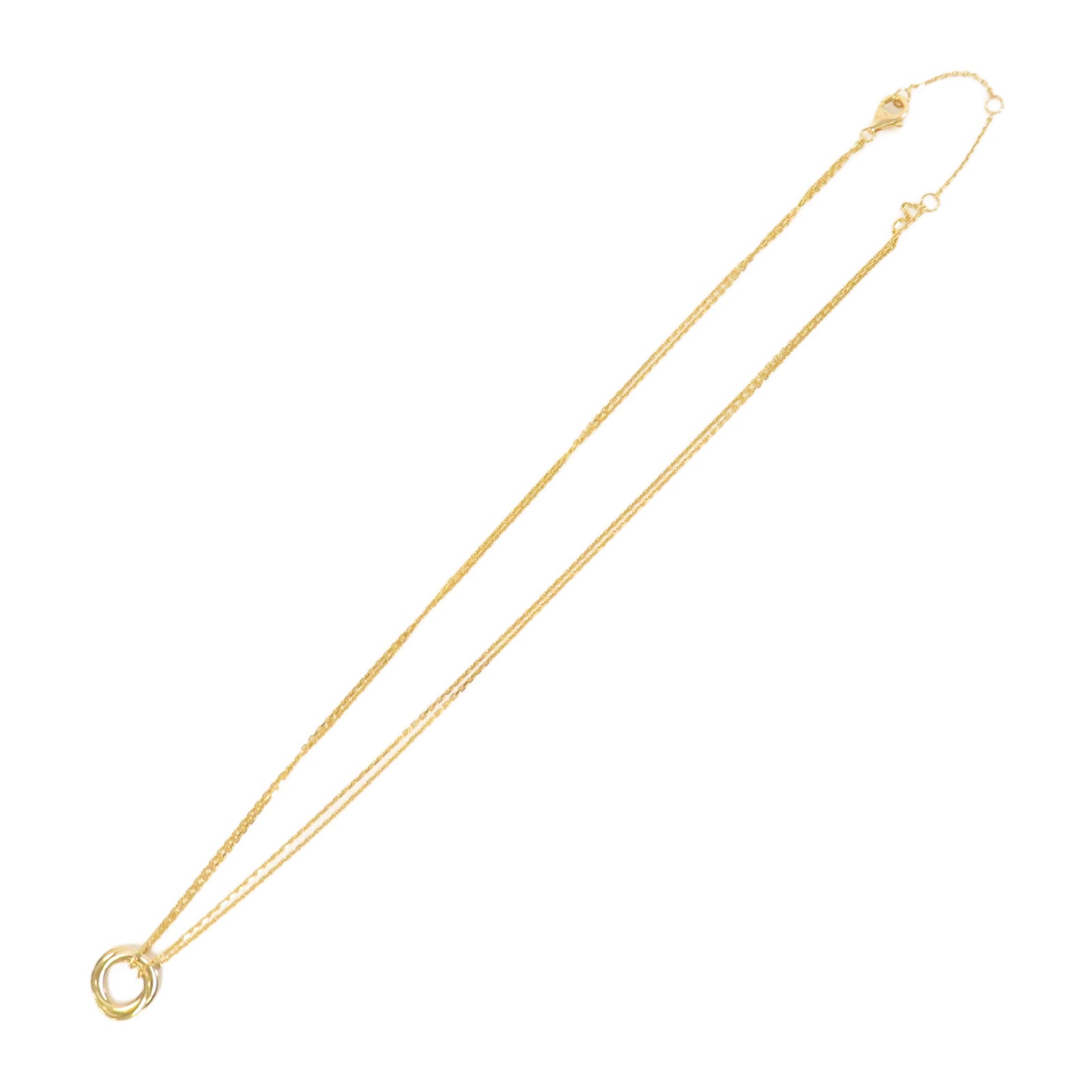 CARTIER 18K黃金Mini Trinity Necklace項鍊金色