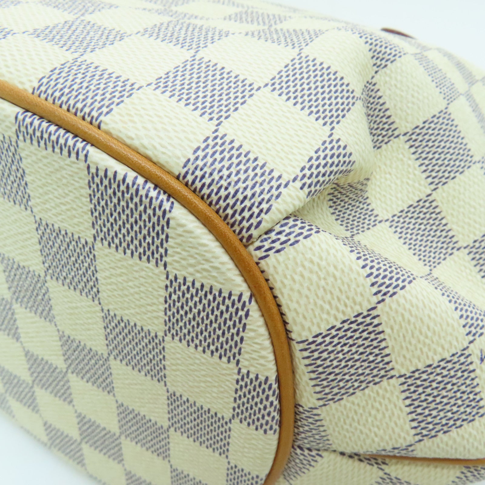 LOUIS VUITTON Damier Azur Riviera金扣手挽肩背兩用袋白色