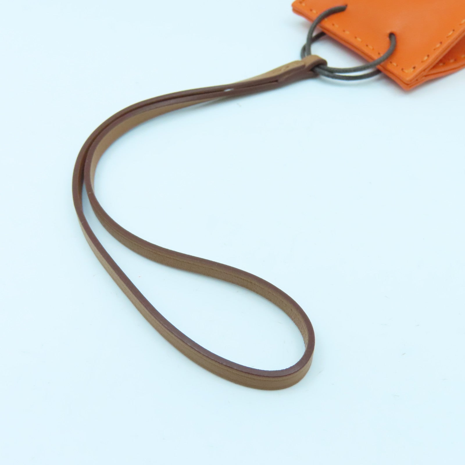 HERMES 【激減優惠】Milo皮革/Swift皮革Orange Bag Charm掛飾橙色
