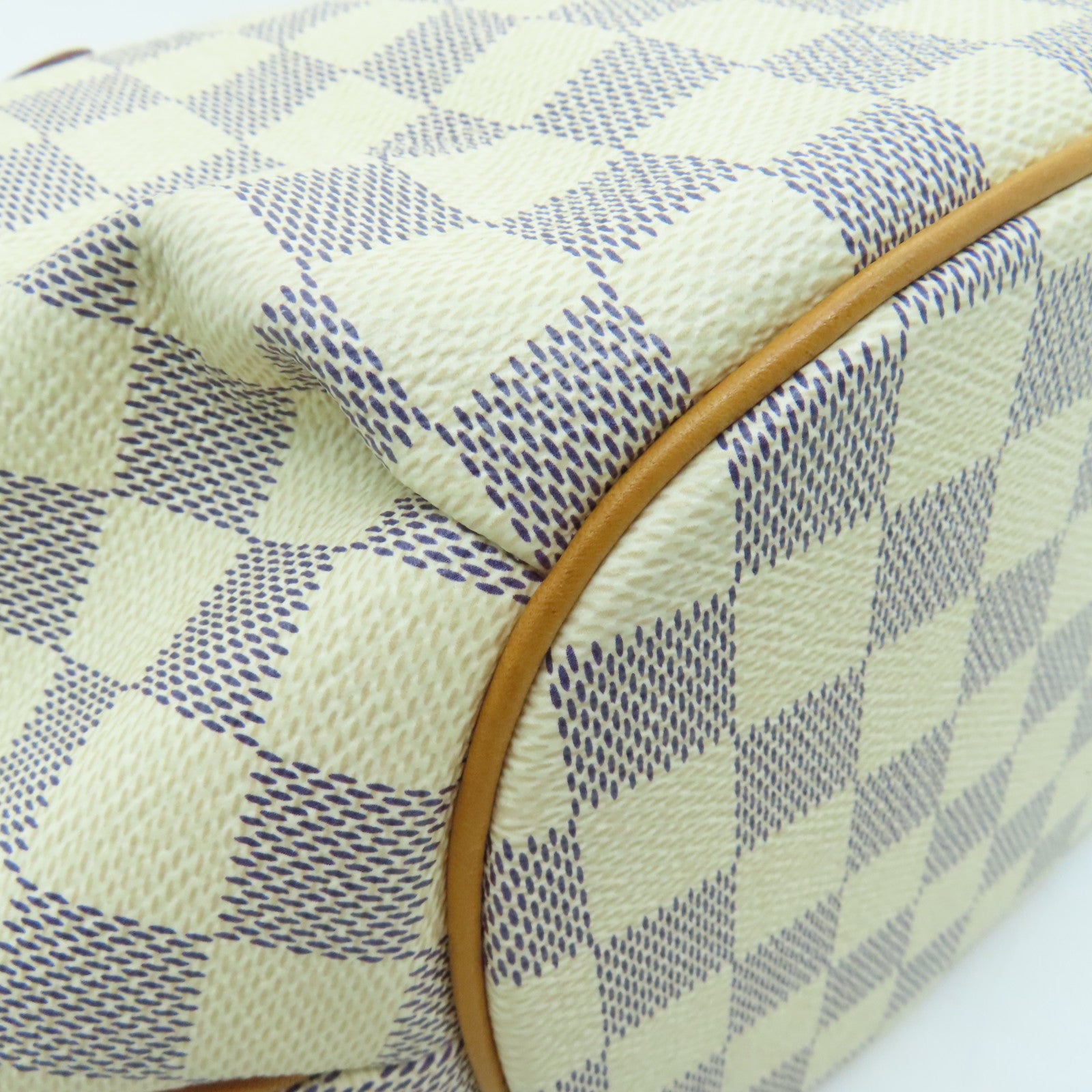 LOUIS VUITTON Damier Azur Riviera金扣手挽肩背兩用袋白色