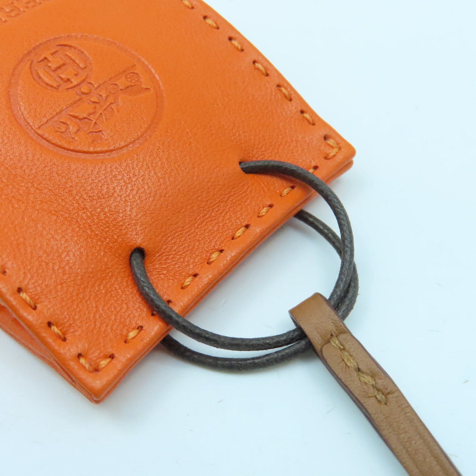 HERMES 【激減優惠】Milo皮革/Swift皮革Orange Bag Charm掛飾橙色