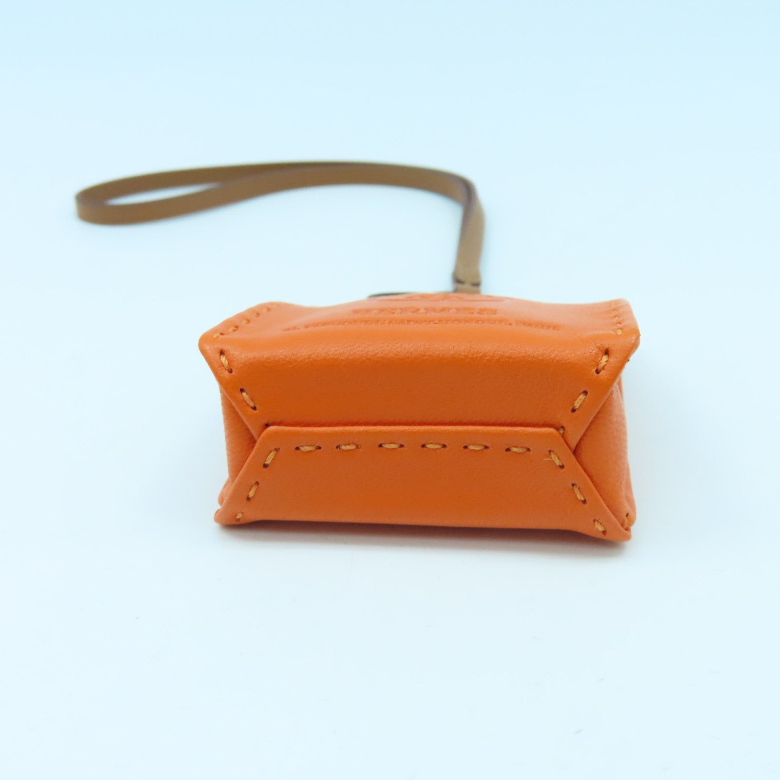 HERMES 【激減優惠】Milo皮革/Swift皮革Orange Bag Charm掛飾橙色