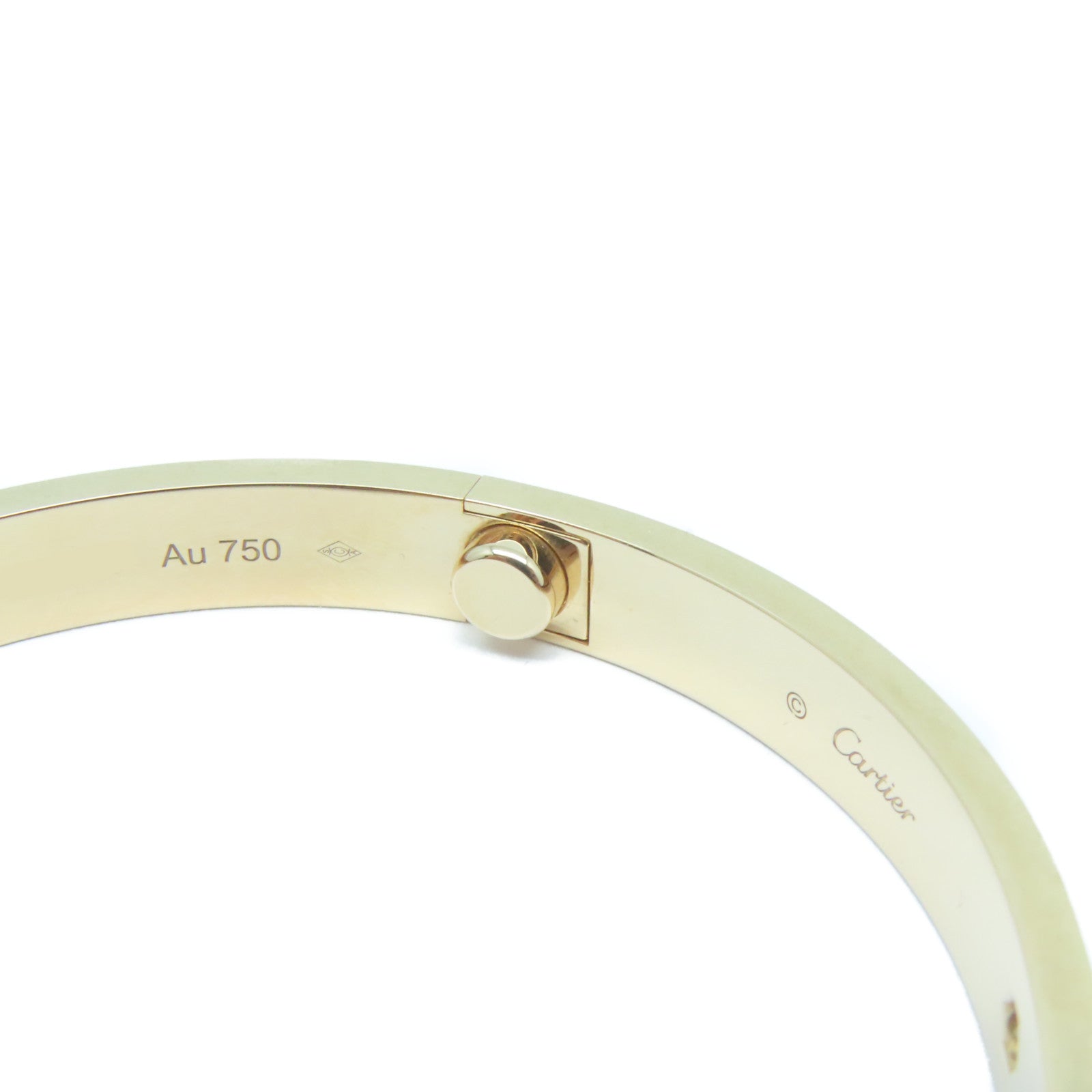 CARTIER 18K玫瑰金4 Diamonds Love Blaceret鑽石手鐲Cartier#19