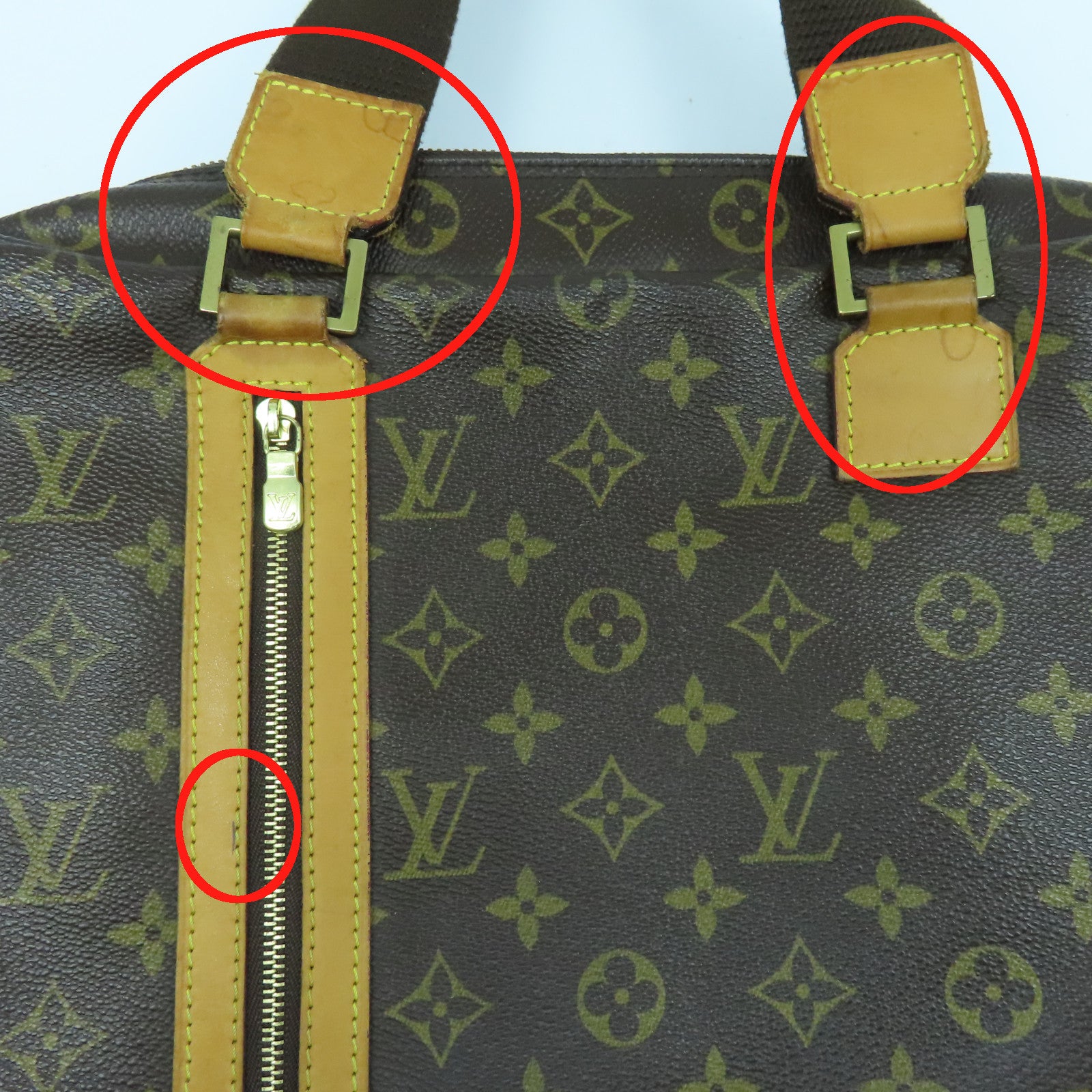 LOUIS VUITTON Monogram Sac Bosphore金扣手挽肩背兩用袋啡色
