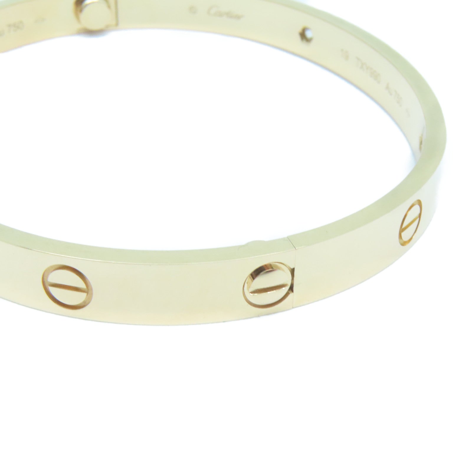 CARTIER 18K玫瑰金4 Diamonds Love Blaceret鑽石手鐲Cartier#19