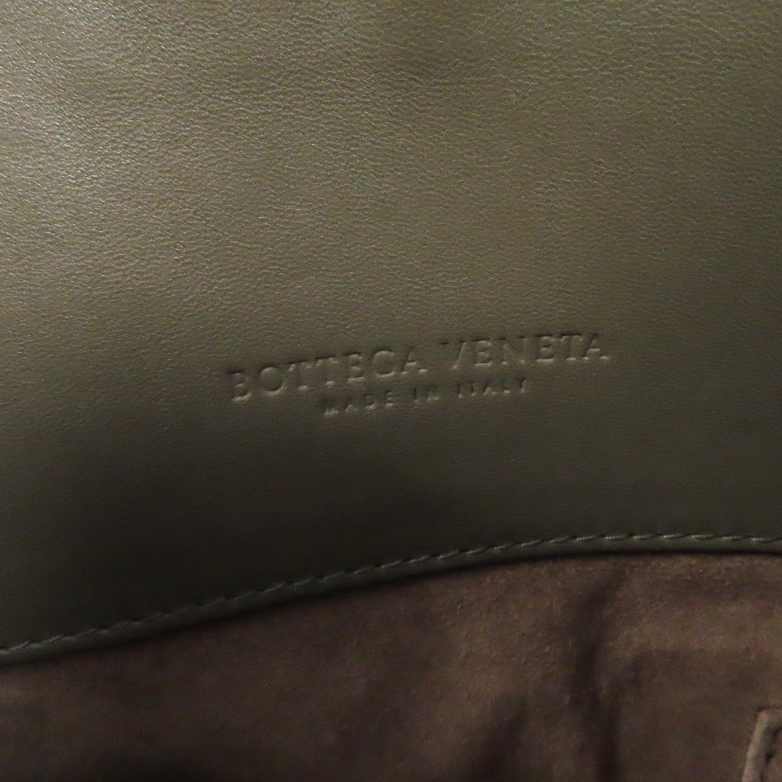 BOTTEGA VENETA 織紋羊皮皮革Shoulder Bag肩背袋綠色