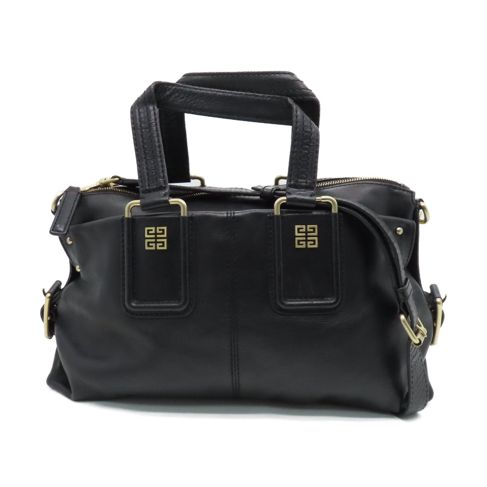 GIVENCHY Leather 2 Way Shoulder Bag Black