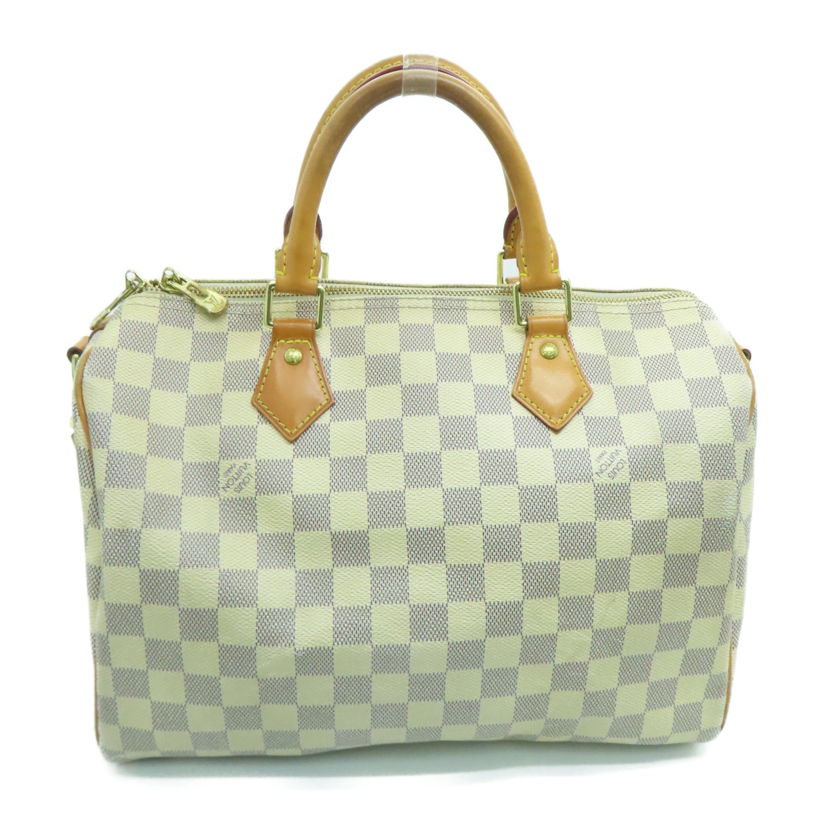 LOUIS VUITTON Damier Azur Speedy 30 Bandouliere Gold Buckle