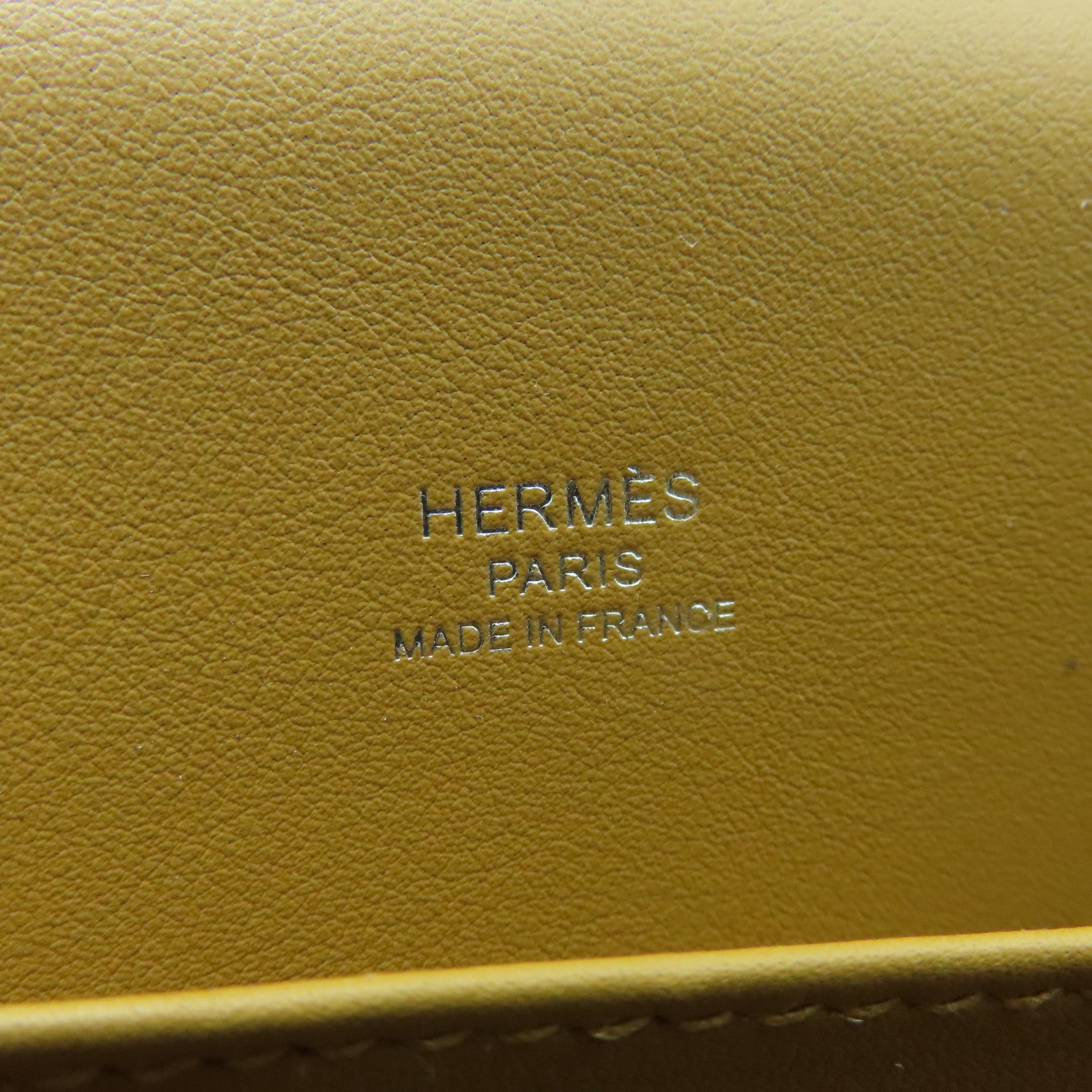 HERMES Chevre皮革Geta銀扣肩背袋焦糖色