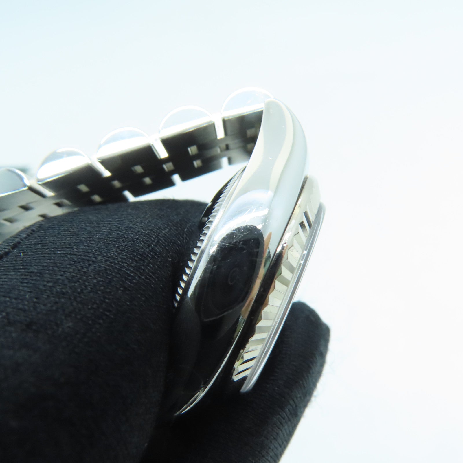 ROLEX Stainless Steel Datejust 26mm Diamond Watch Automatic Movement Black