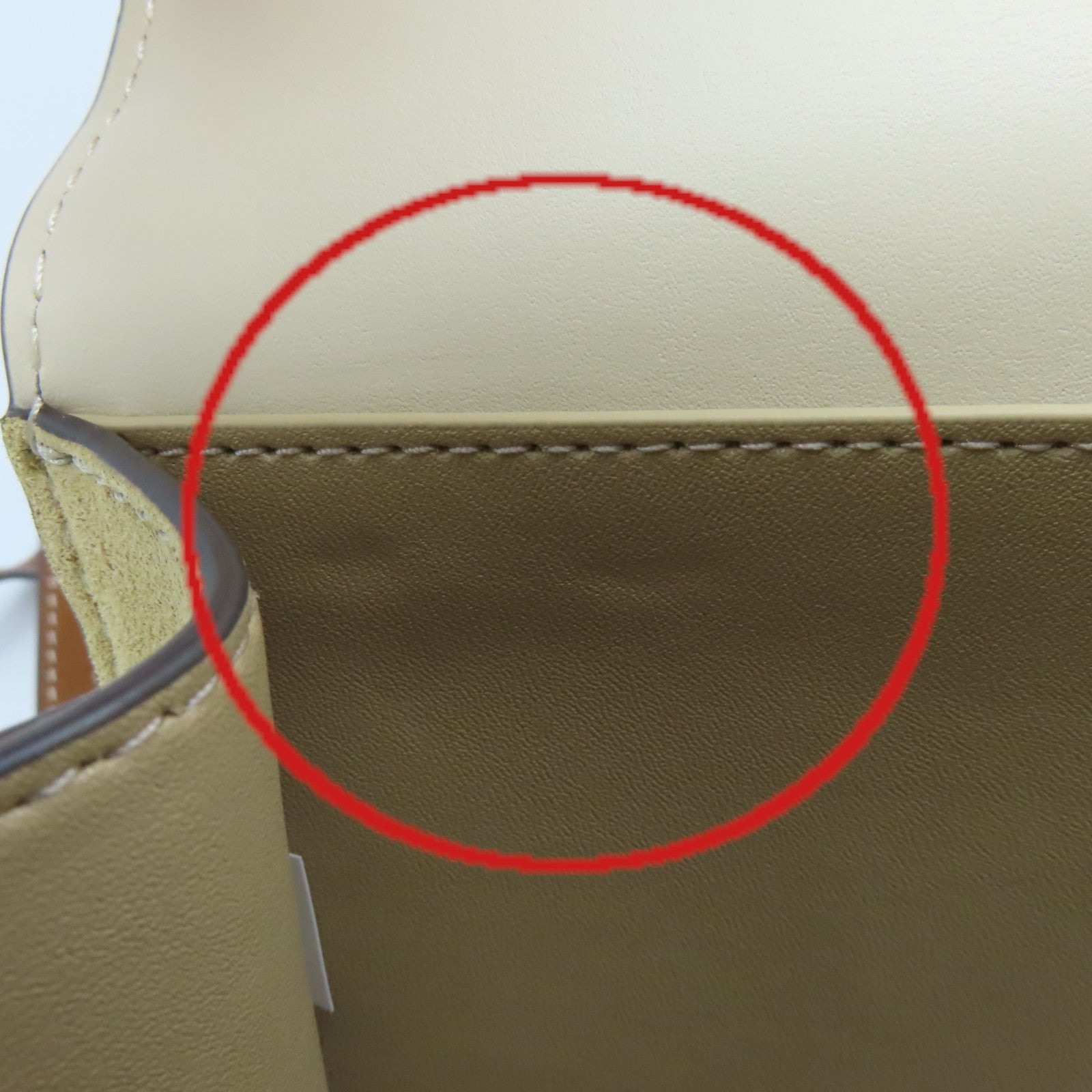 Tory Burch 帆布/牛皮皮革Shoulder Bag肩背袋杏色
