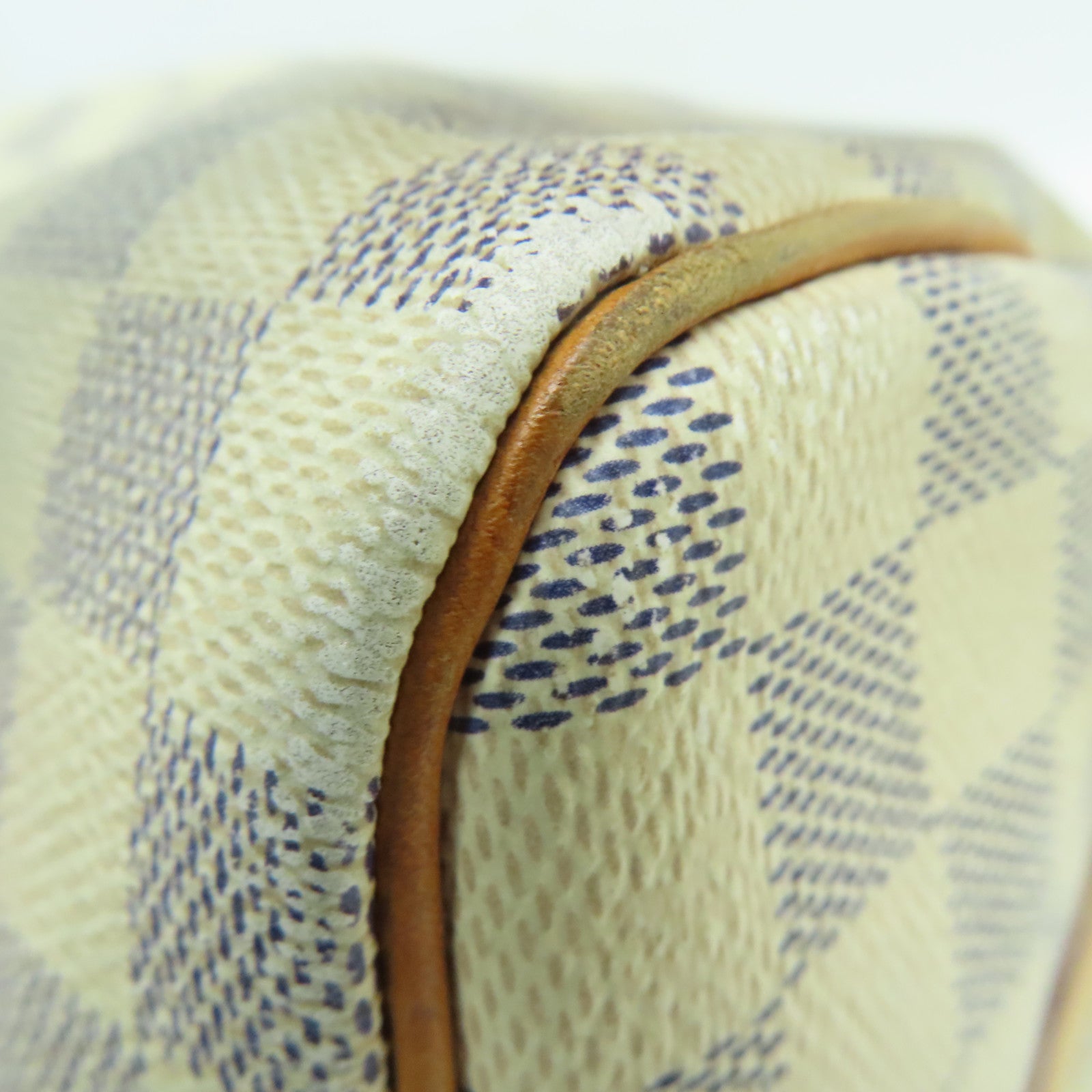 LOUIS VUITTON Damier Azur Speedy 30 Bandouliere金扣手挽肩背兩用袋白色