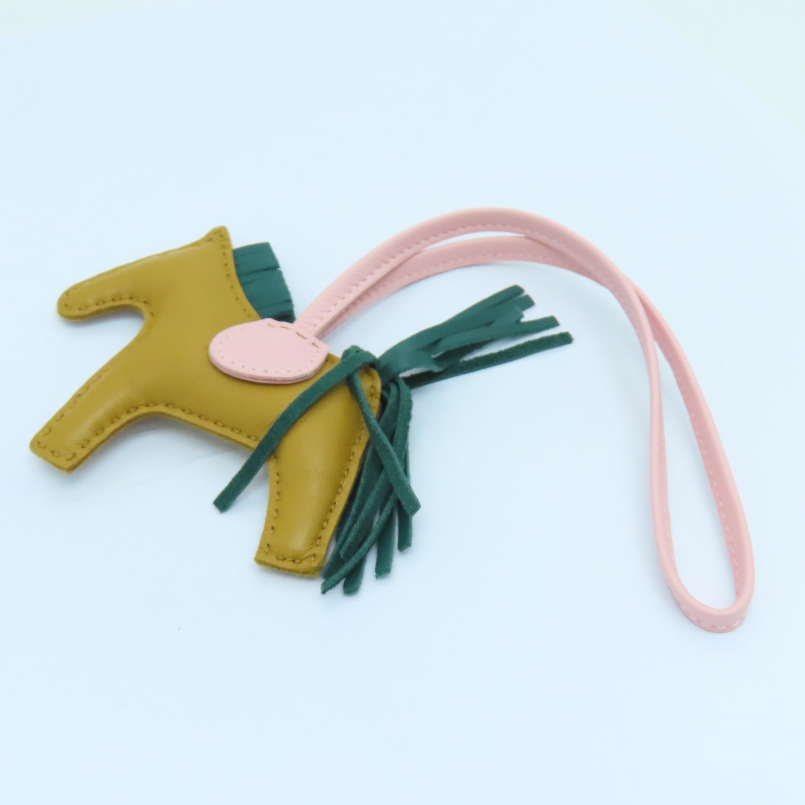 HERMES Swift皮革Rodeo PM挂饰啡色粉红色绿色