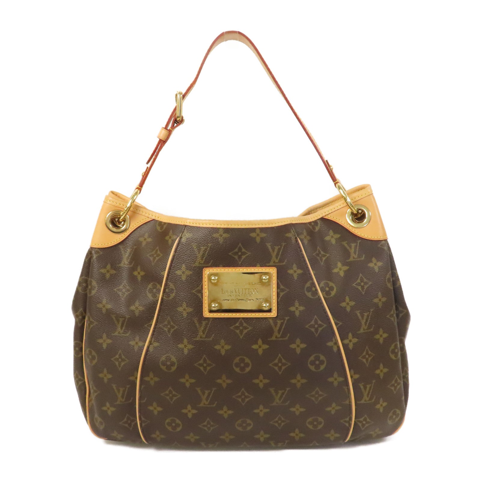 LOUIS VUITTON Monogram Galliera PM金扣肩背袋啡色