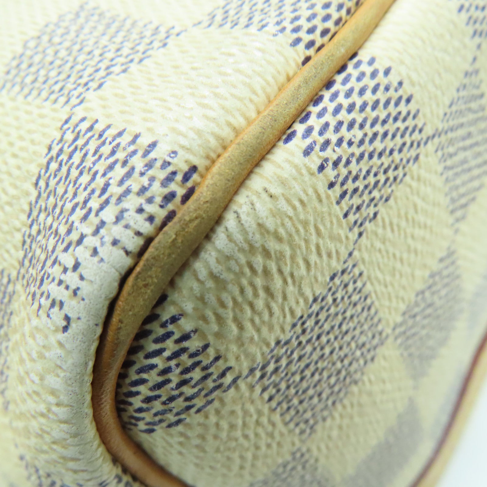 LOUIS VUITTON Damier Azur Speedy 30 Bandouliere金扣手挽肩背兩用袋白色