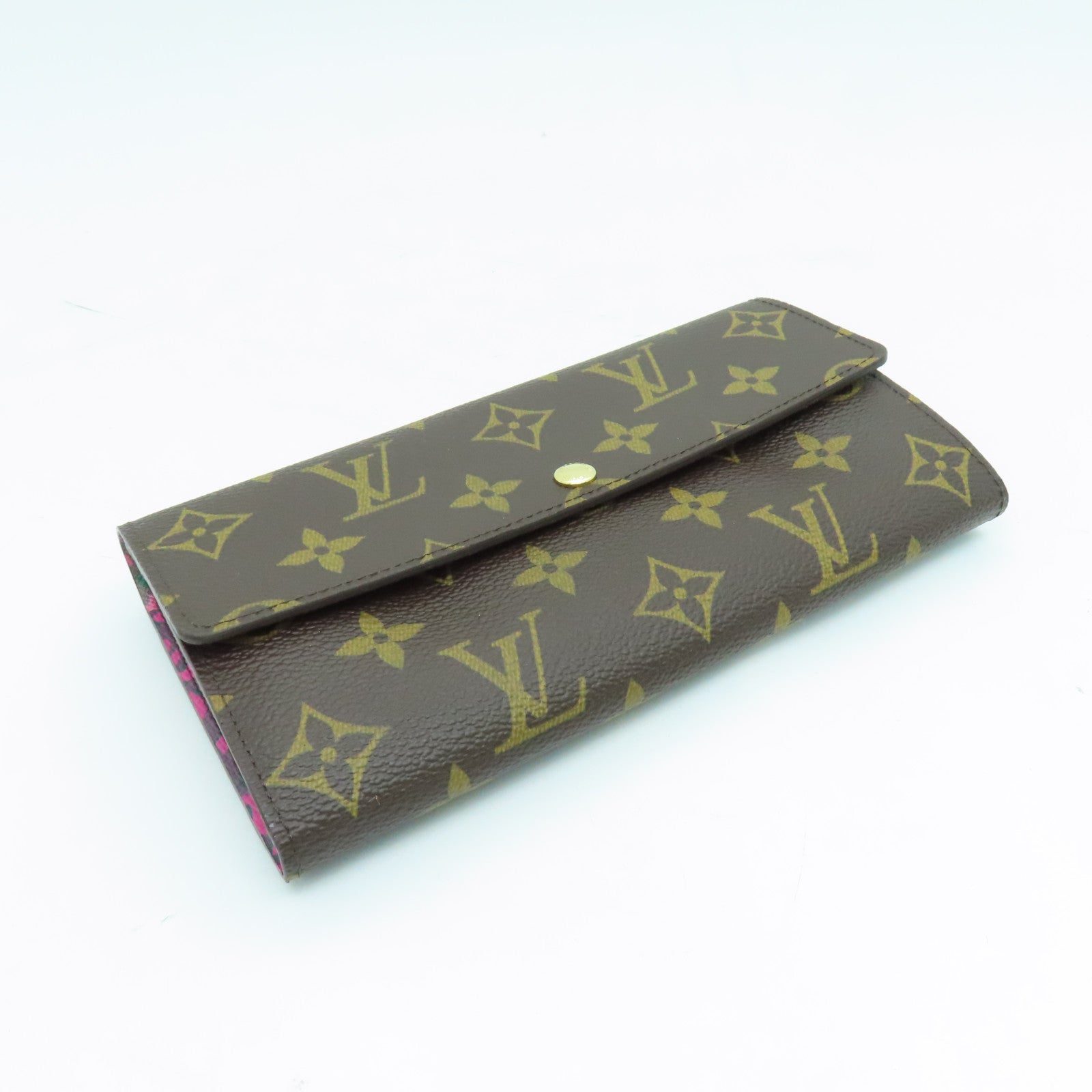 LOUIS VUITTON Monogram Long Wallet金扣長錢包啡色