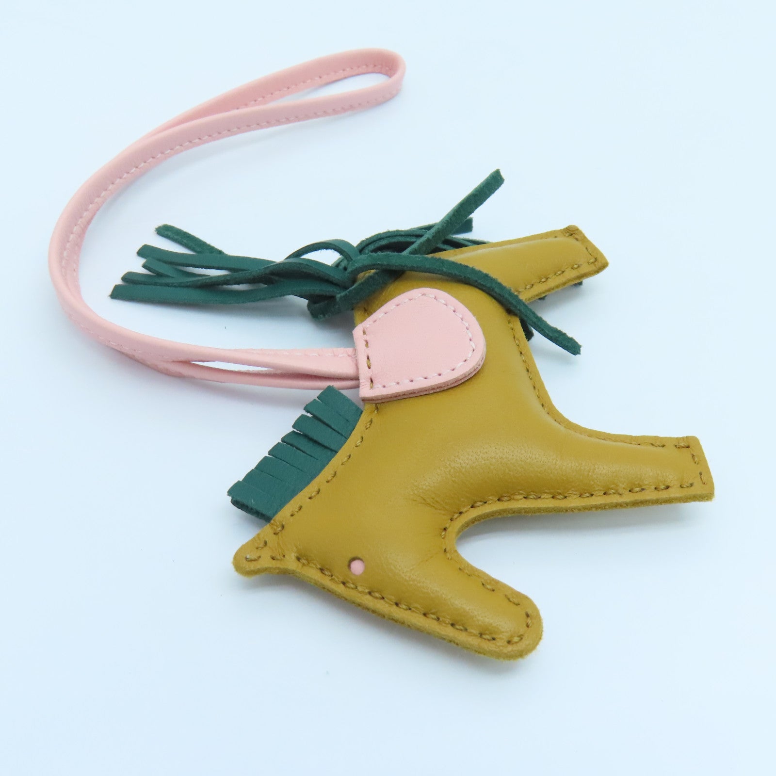 HERMES Swift皮革Rodeo PM挂饰啡色粉红色绿色