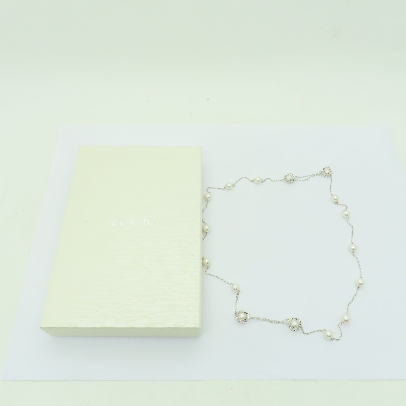 MIKIMOTO 18K白金Pearl Necklace珍珠項鍊
