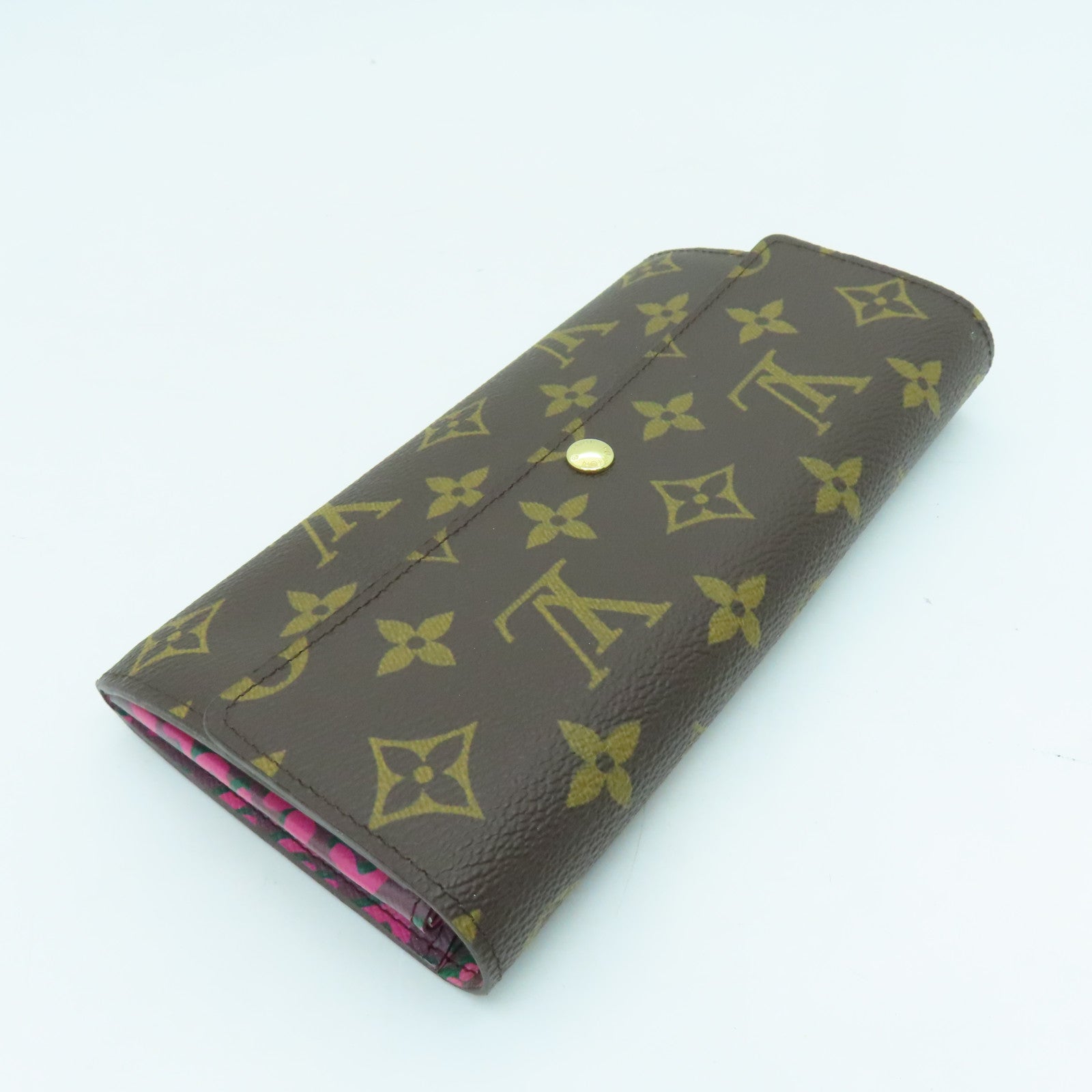 LOUIS VUITTON Monogram Long Wallet金扣長錢包啡色
