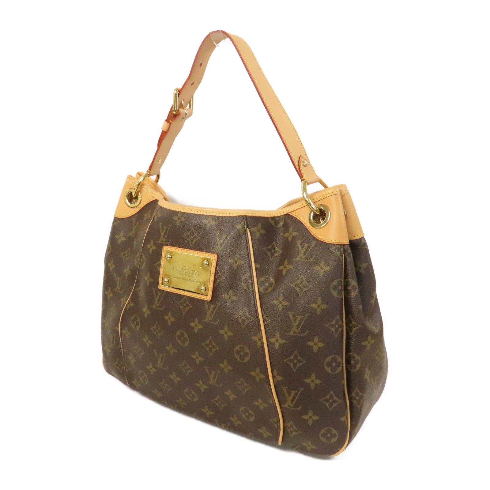 LOUIS VUITTON Monogram Galliera PM金扣肩背袋啡色