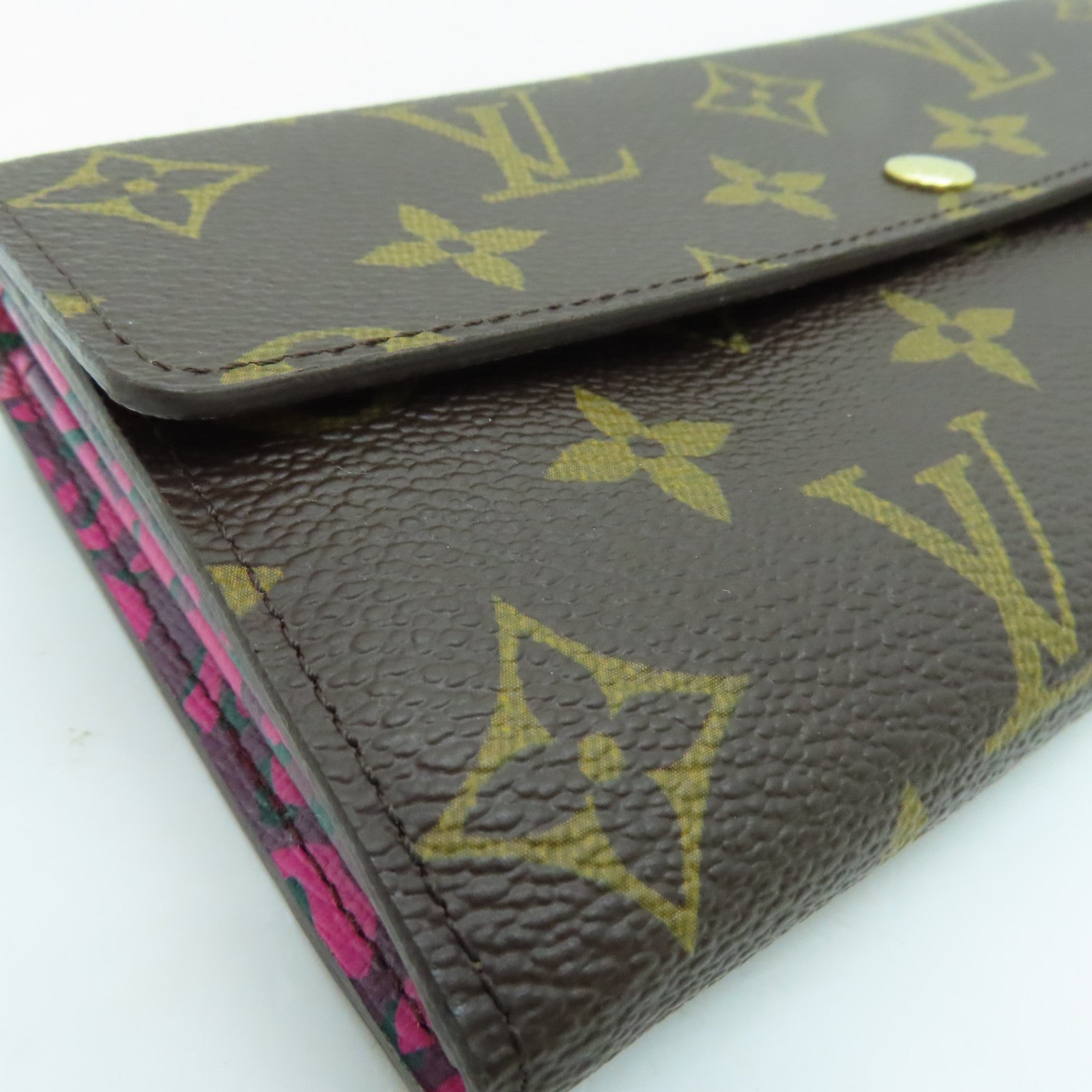 LOUIS VUITTON Monogram Long Wallet金扣長錢包啡色