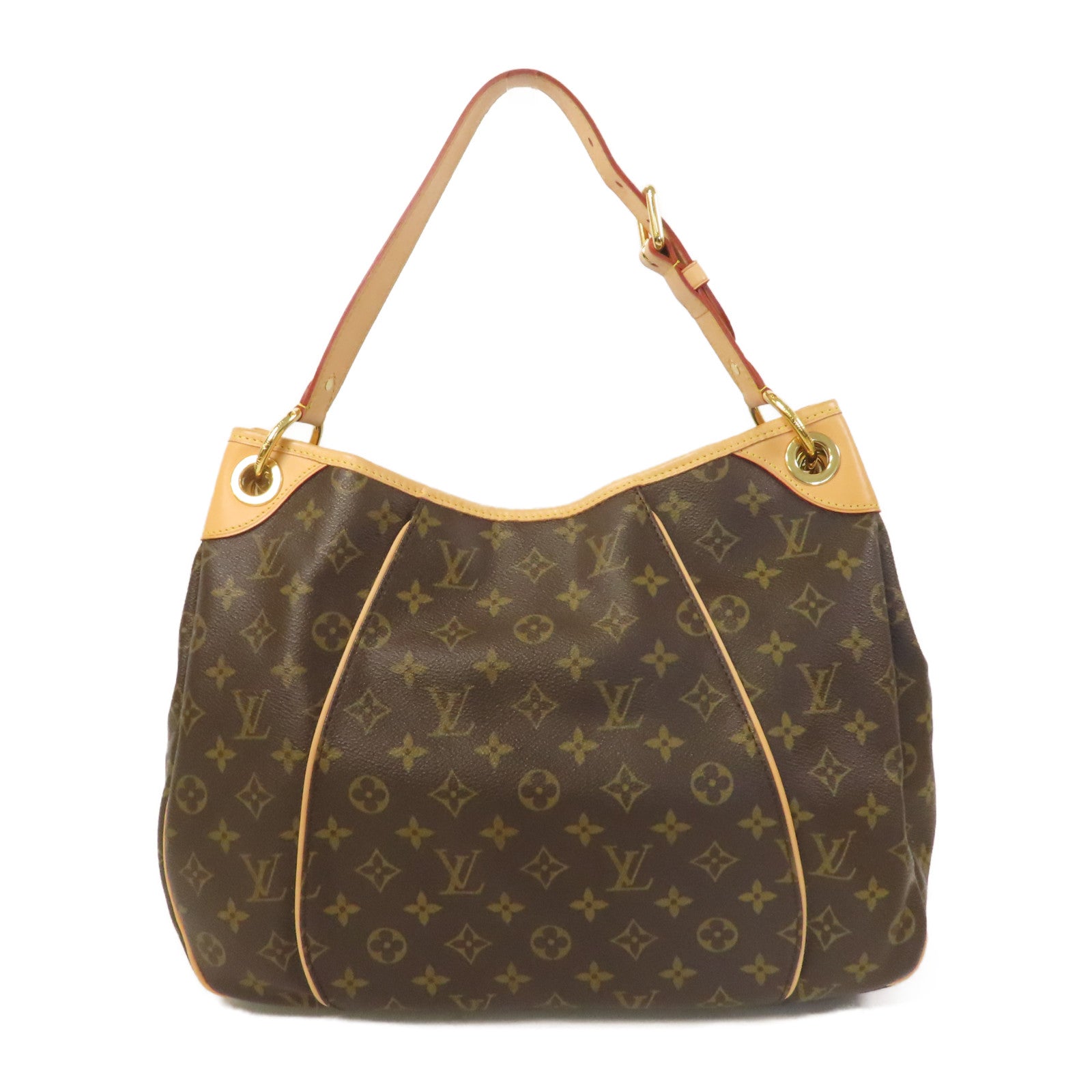 LOUIS VUITTON Monogram Galliera PM金扣肩背袋啡色