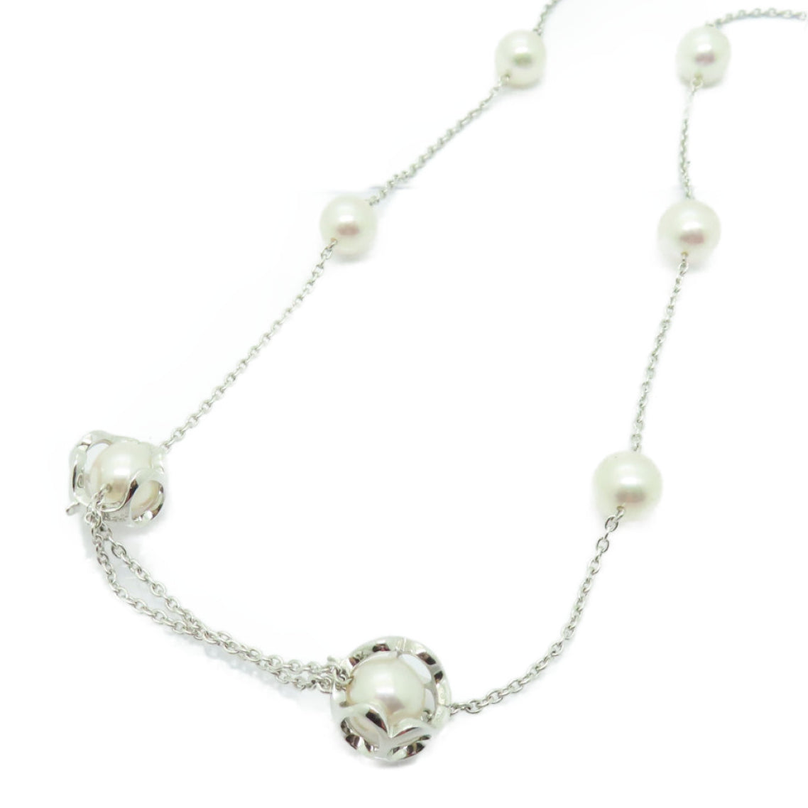 MIKIMOTO 18K白金Pearl Necklace珍珠項鍊