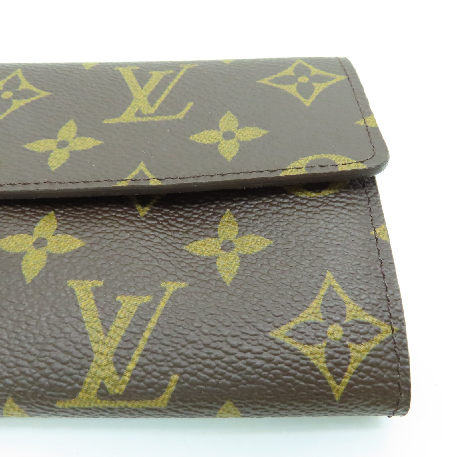 LOUIS VUITTON Monogram Long Wallet金扣長錢包啡色