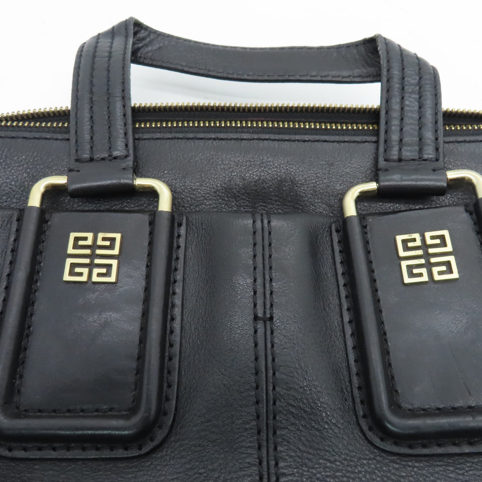 GIVENCHY Leather 2 Way Shoulder Bag Black