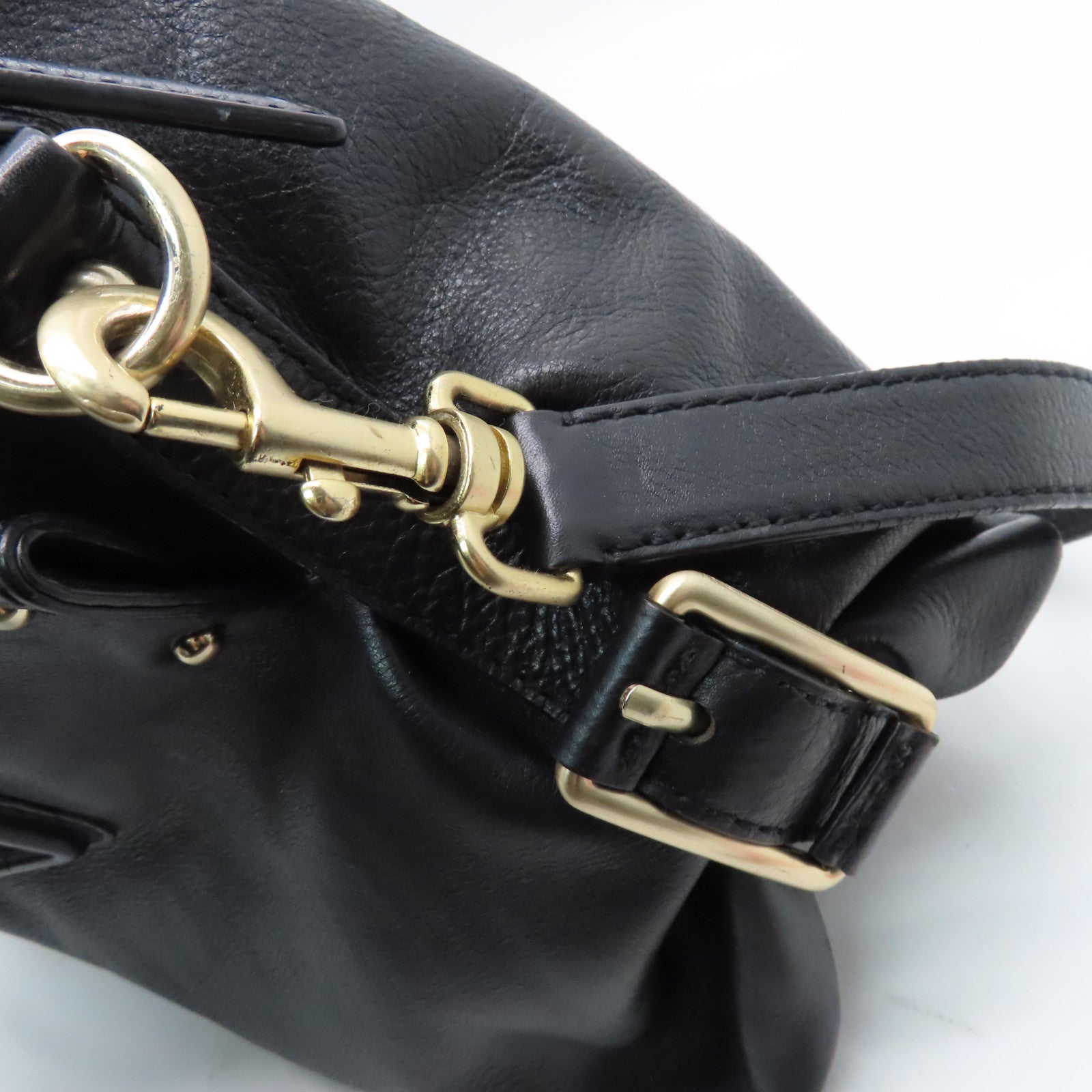 GIVENCHY Leather 2 Way Shoulder Bag Black